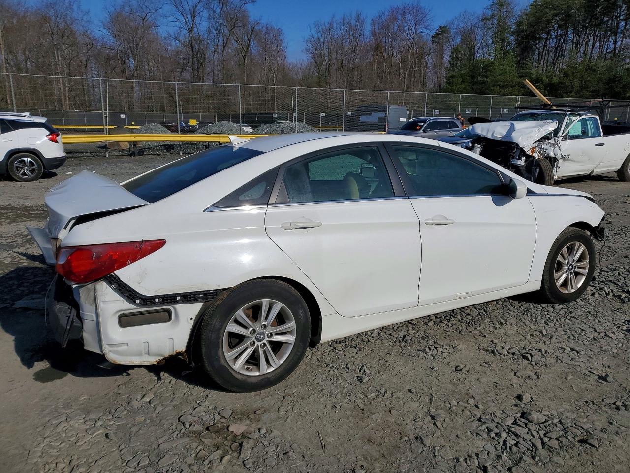2013 Hyundai Sonata Gls White vin: 5NPEB4AC4DH664293