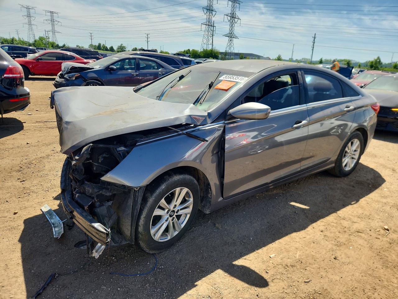2013 Hyundai Sonata Gls Серый vin: 5NPEB4AC4DH667372