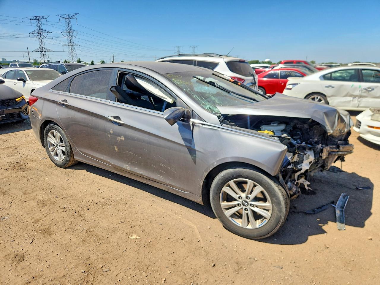 2013 Hyundai Sonata Gls Gray vin: 5NPEB4AC4DH667372