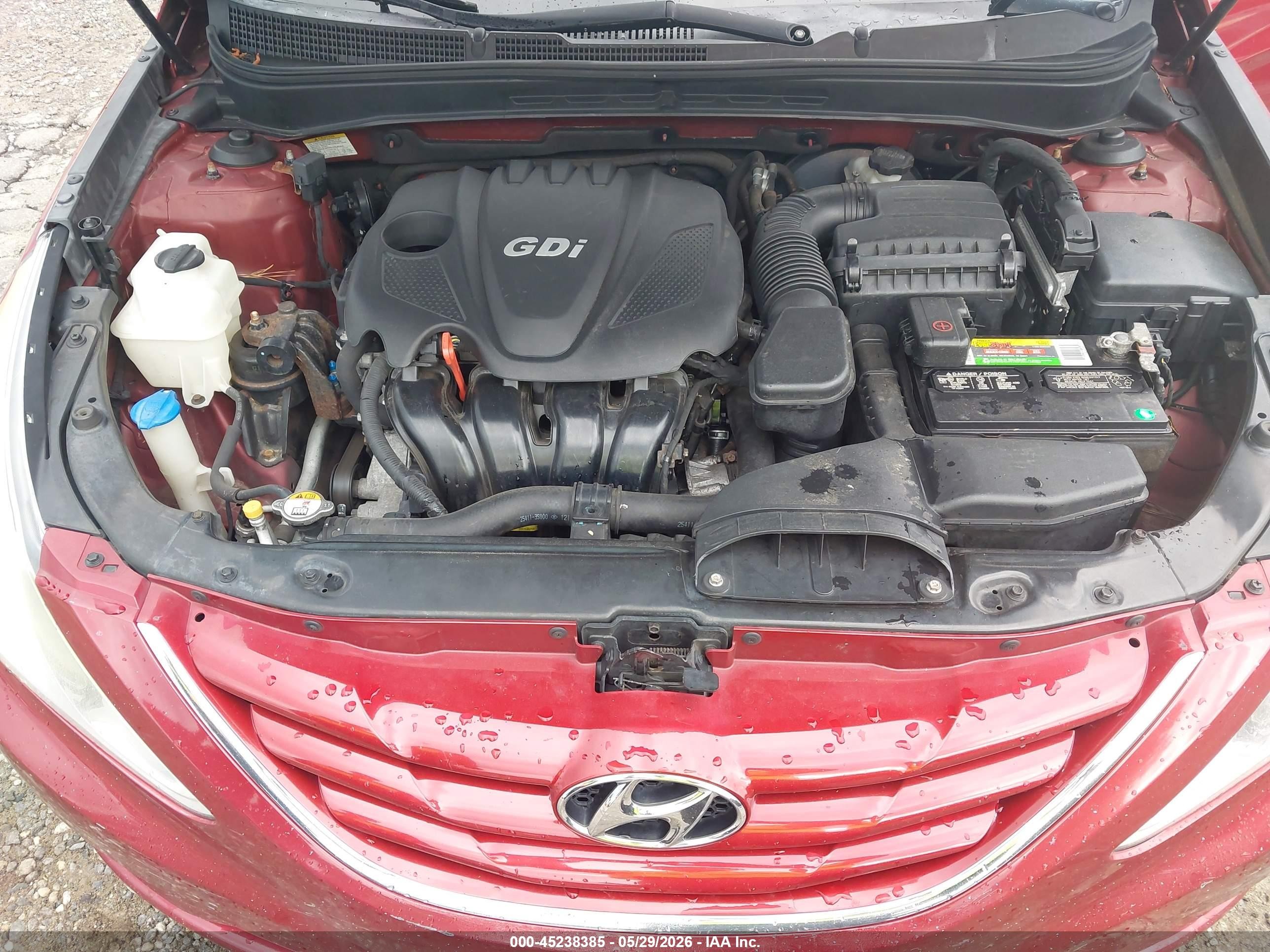 2013 Hyundai Sonata Gls Red vin: 5NPEB4AC4DH669672