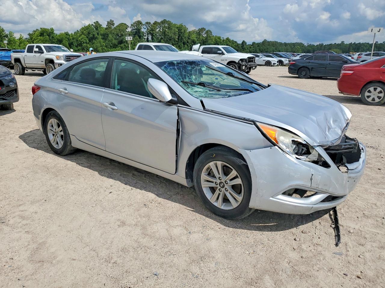 2013 Hyundai Sonata Gls Silver vin: 5NPEB4AC4DH724136