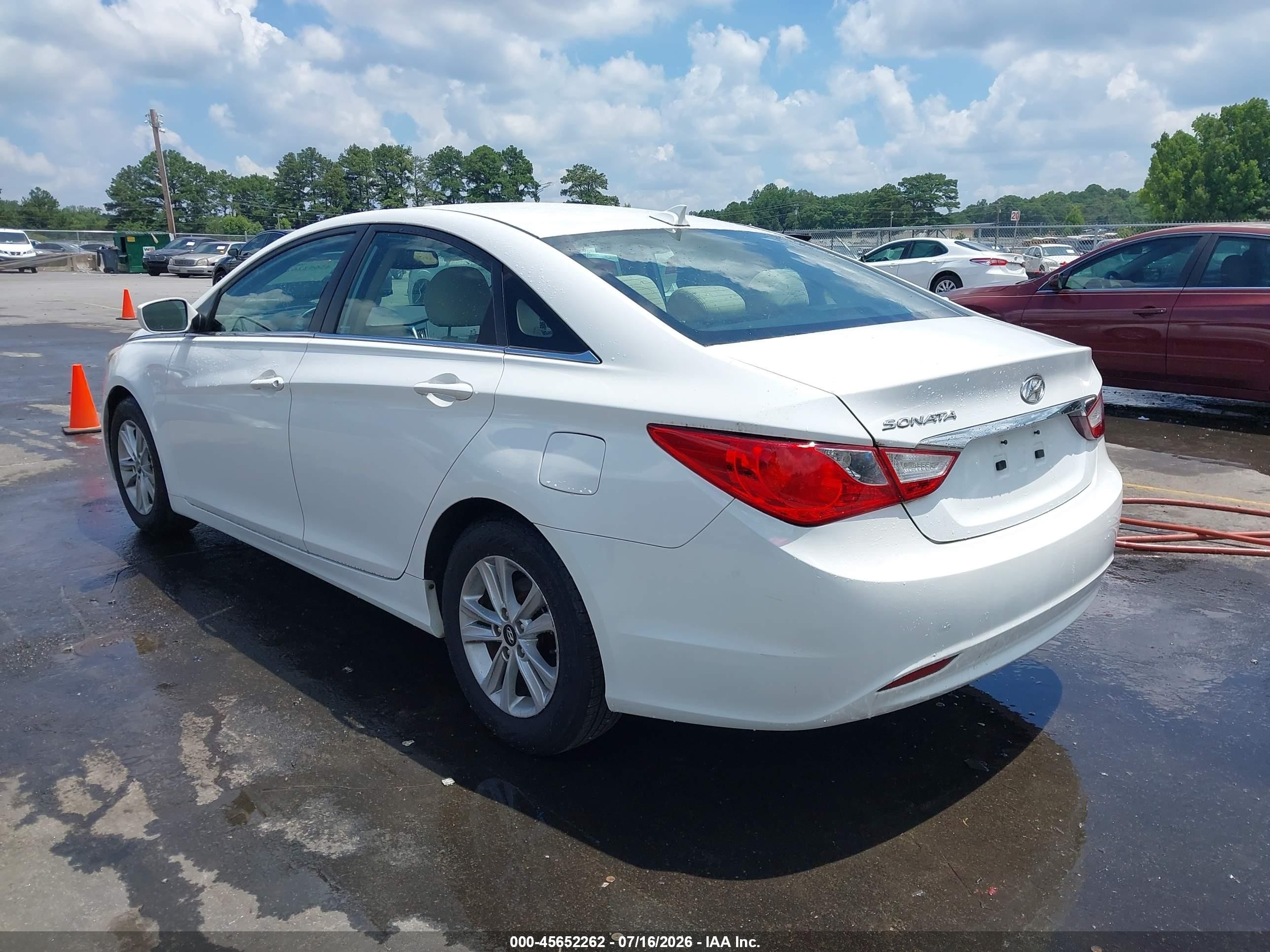 2013 Hyundai Sonata Gls White vin: 5NPEB4AC4DH751059
