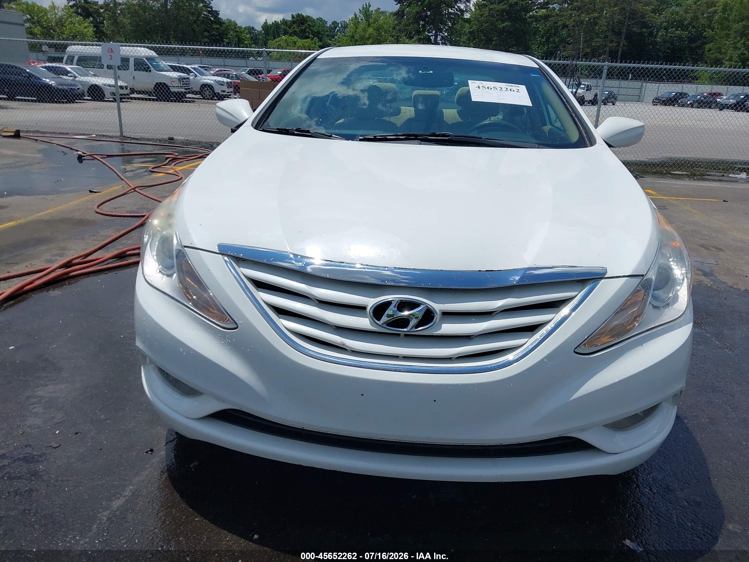 2013 Hyundai Sonata Gls White vin: 5NPEB4AC4DH751059