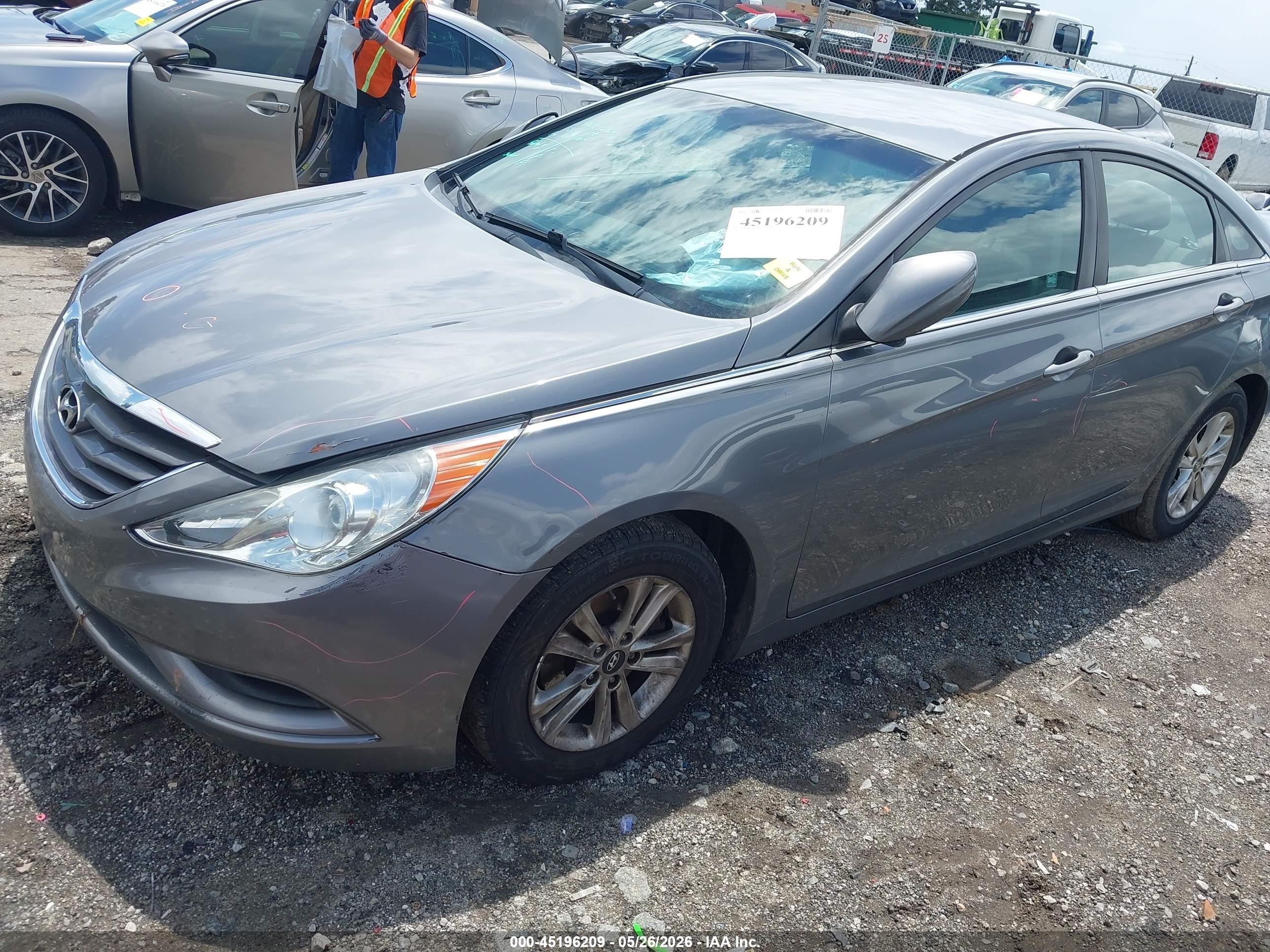 2013 Hyundai Sonata Gls Gray vin: 5NPEB4AC4DH752325
