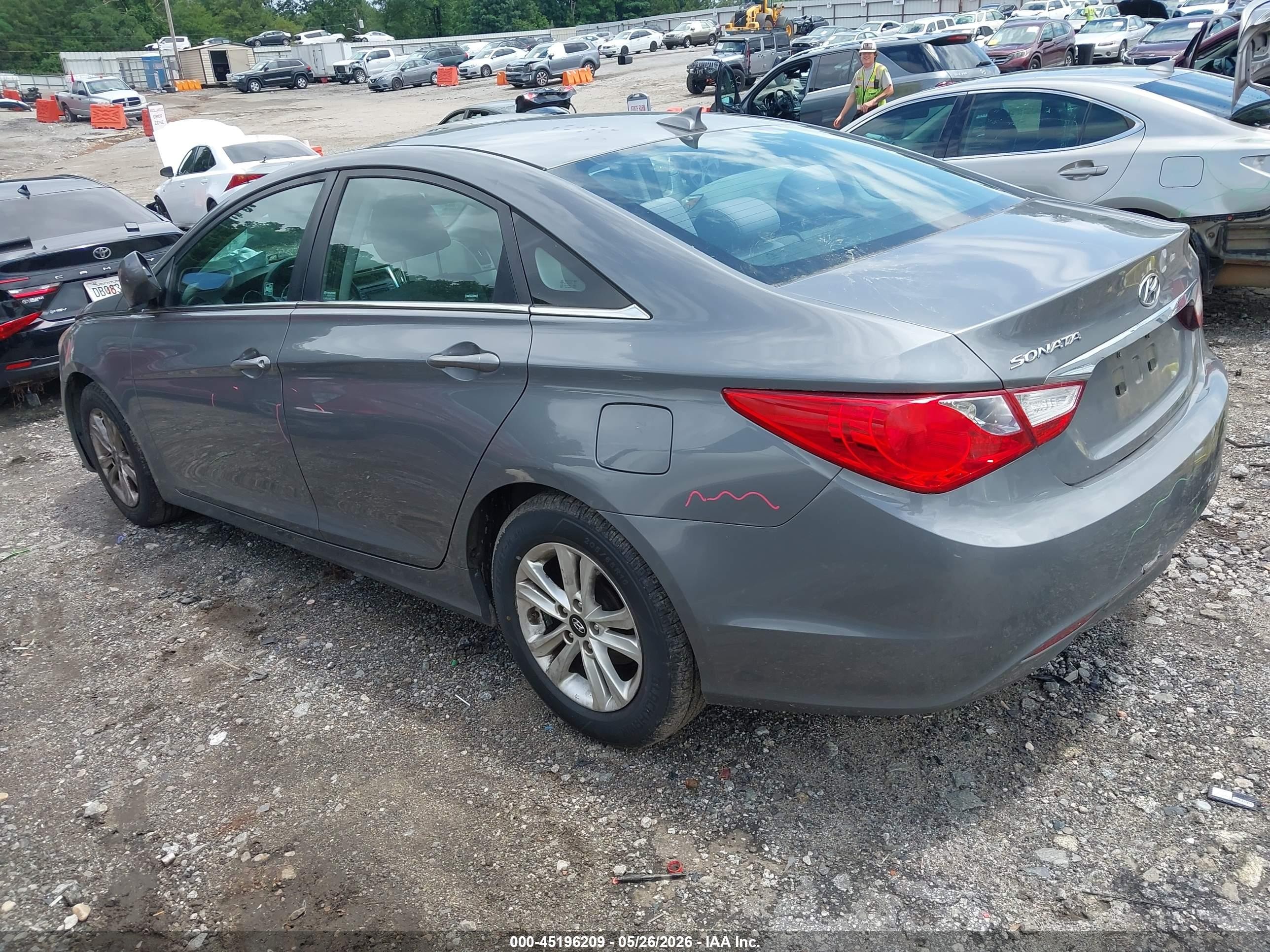 2013 Hyundai Sonata Gls Gray vin: 5NPEB4AC4DH752325