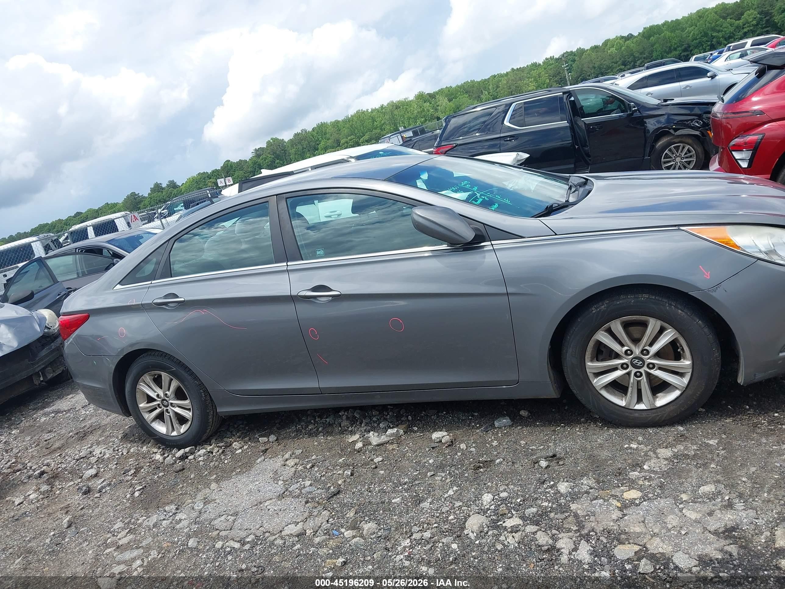 2013 Hyundai Sonata Gls Gray vin: 5NPEB4AC4DH752325