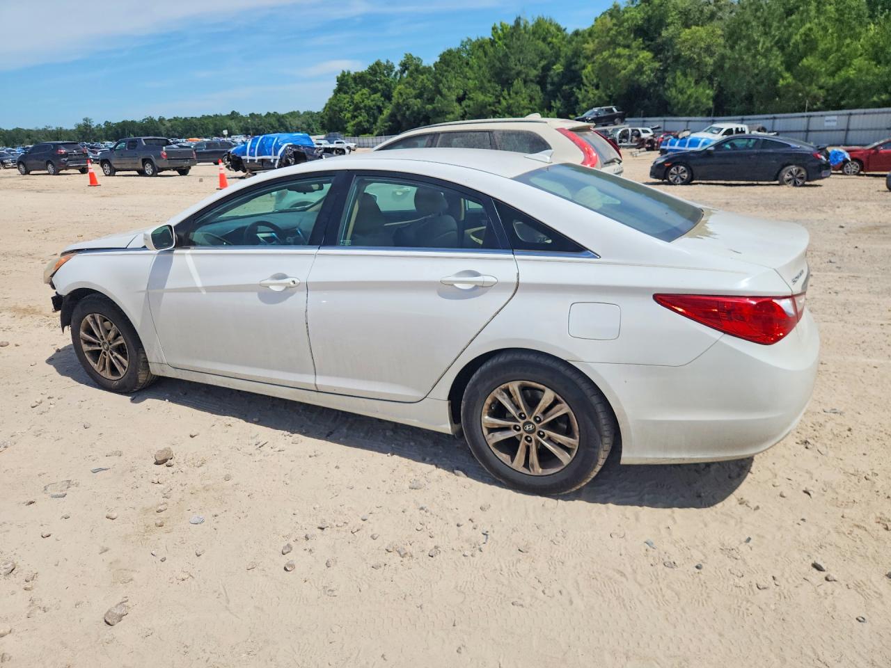 2013 Hyundai Sonata Gls White vin: 5NPEB4AC4DH767889