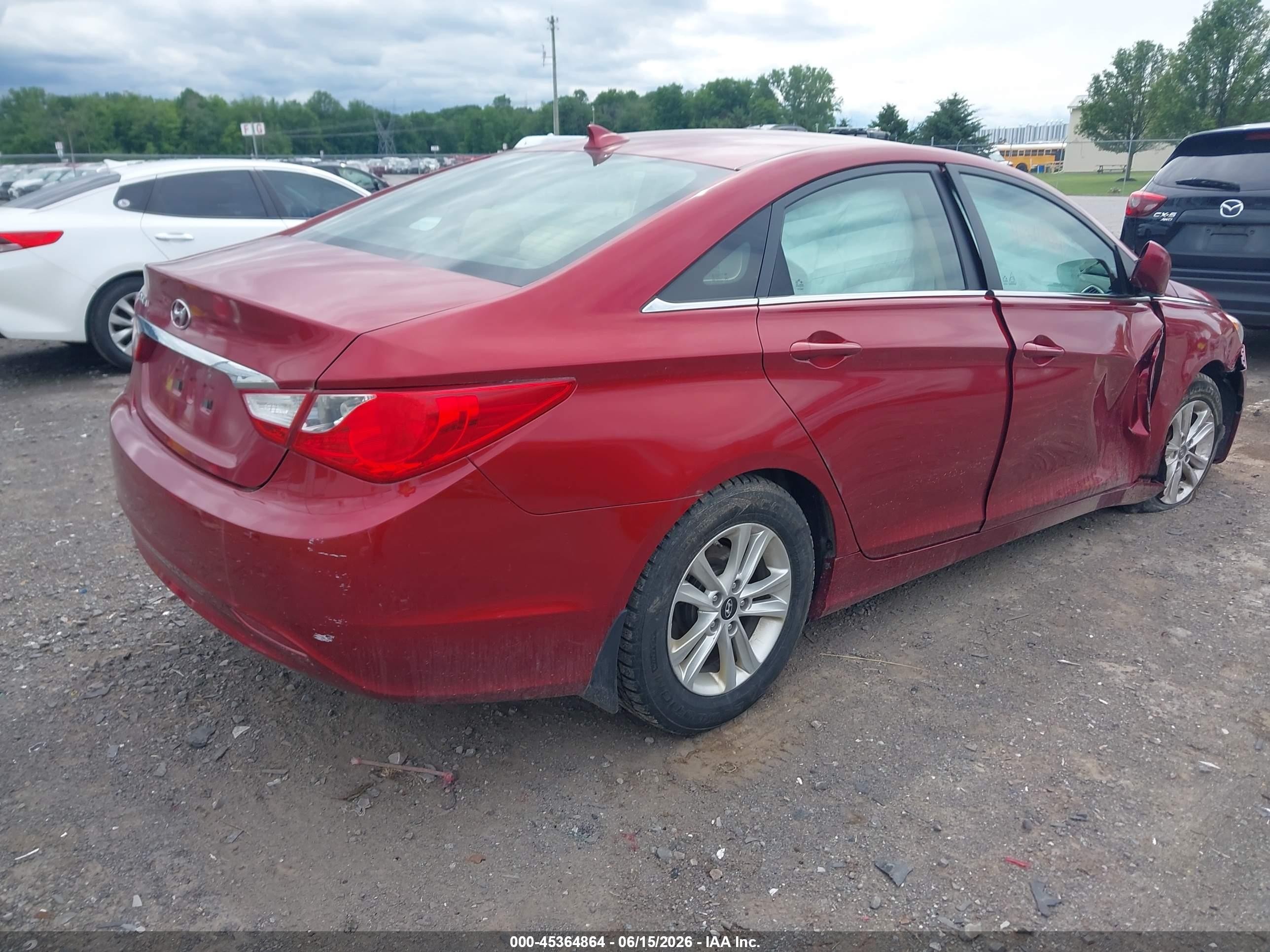 2013 Hyundai Sonata Gls Red vin: 5NPEB4AC4DH769691