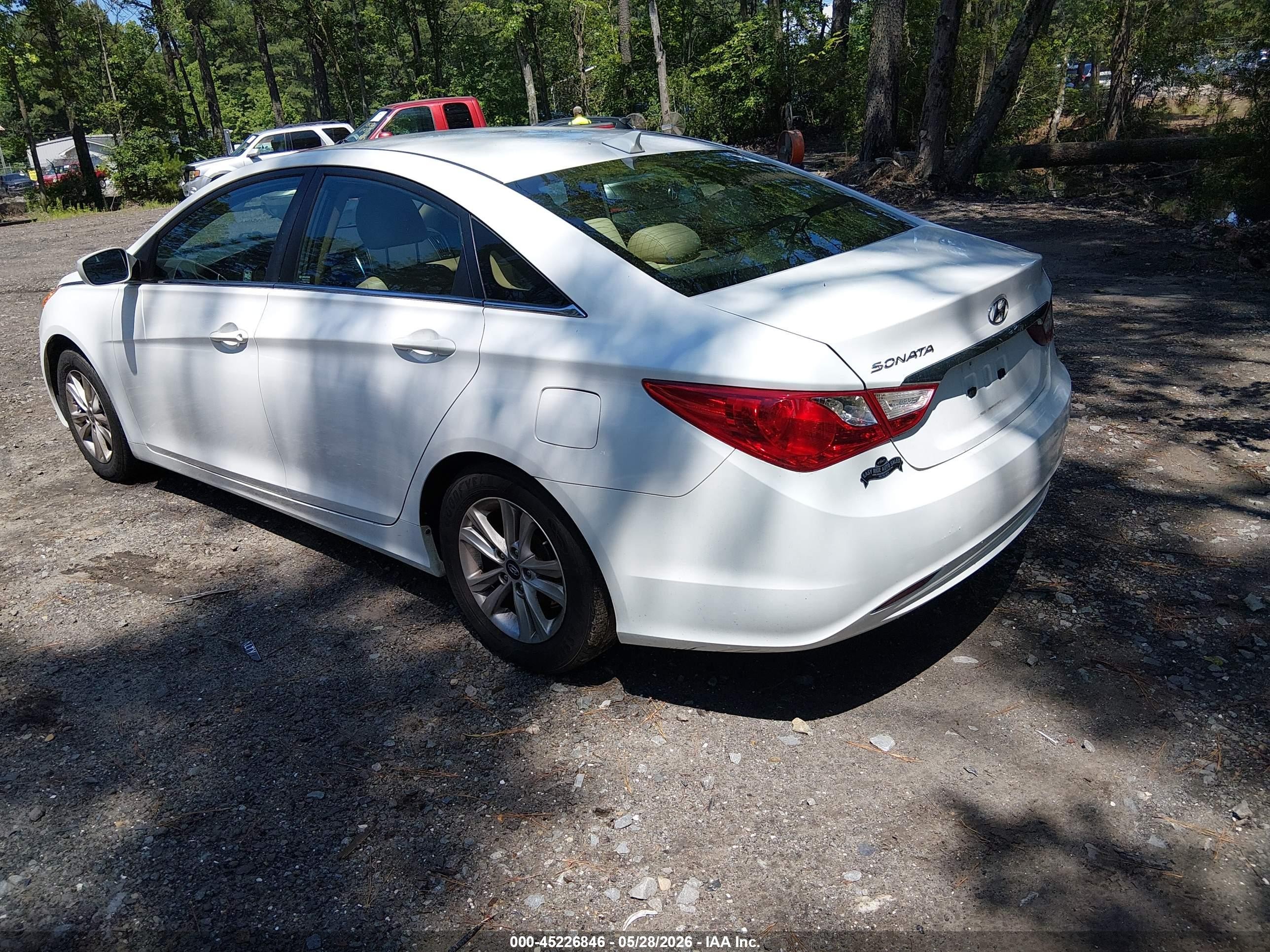 2013 Hyundai Sonata Gls White vin: 5NPEB4AC4DH773692