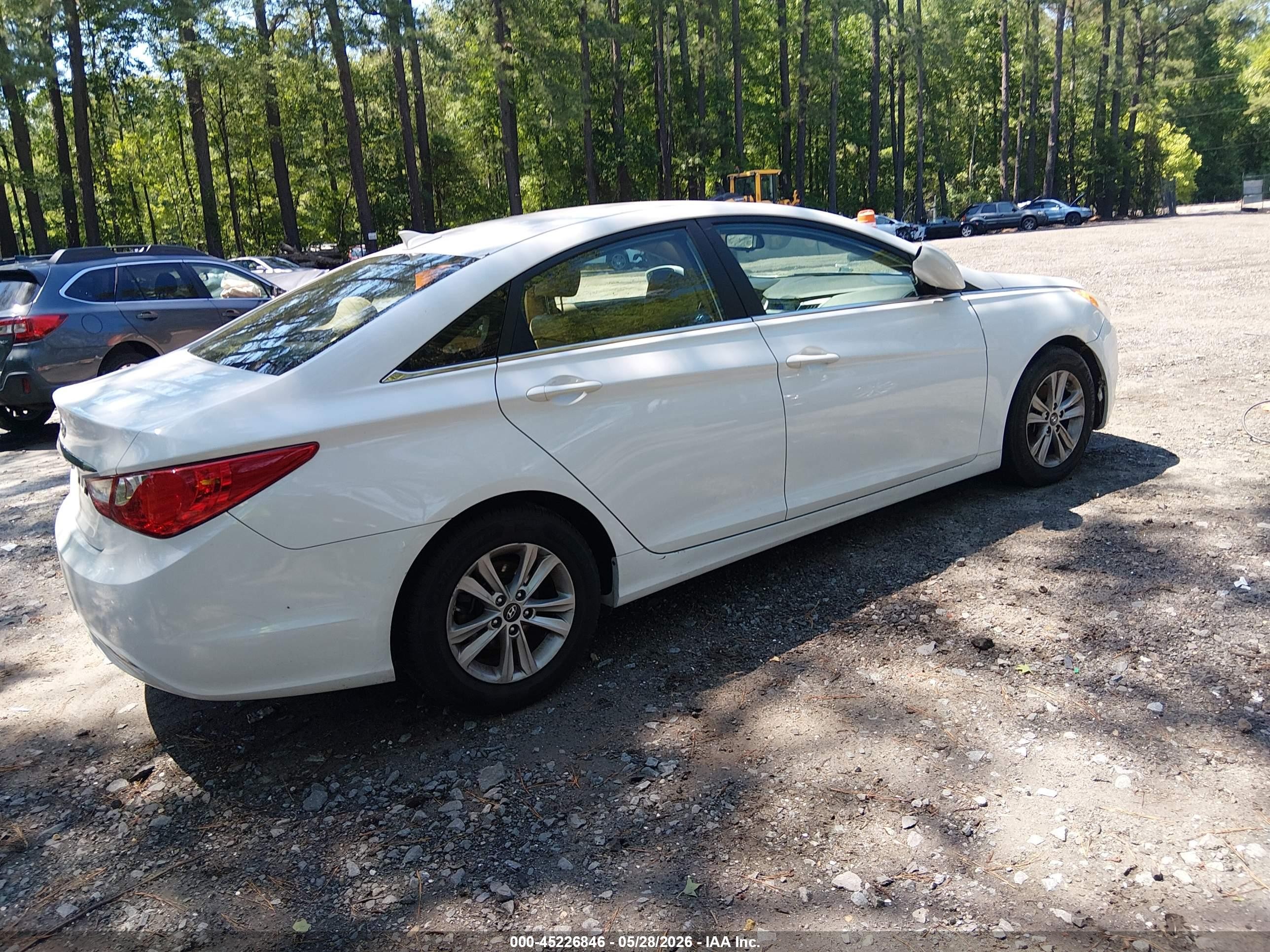 2013 Hyundai Sonata Gls White vin: 5NPEB4AC4DH773692