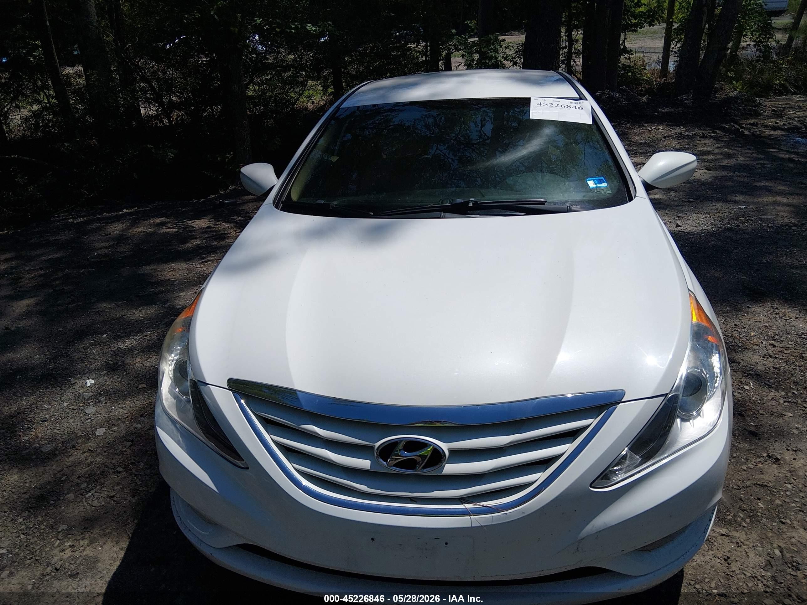 2013 Hyundai Sonata Gls White vin: 5NPEB4AC4DH773692