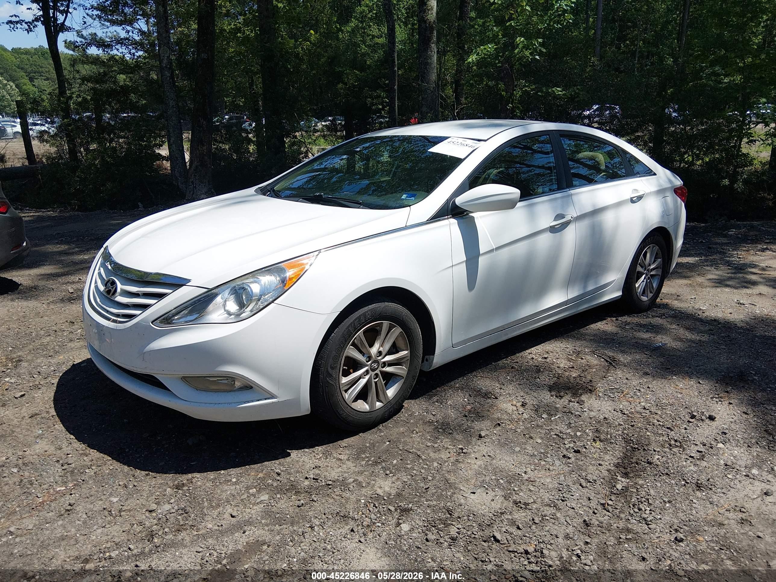 2013 Hyundai Sonata Gls White vin: 5NPEB4AC4DH773692