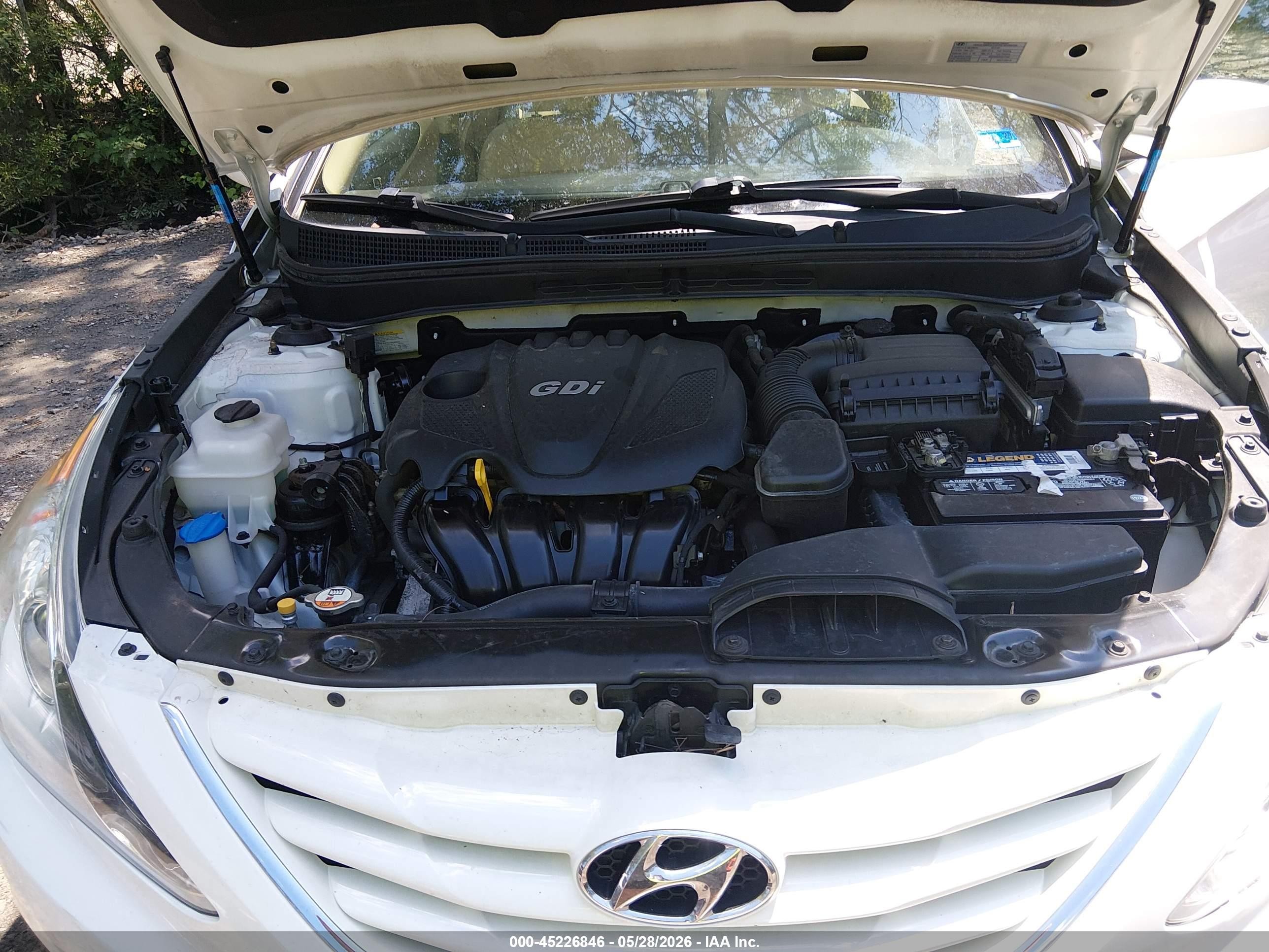 2013 Hyundai Sonata Gls White vin: 5NPEB4AC4DH773692