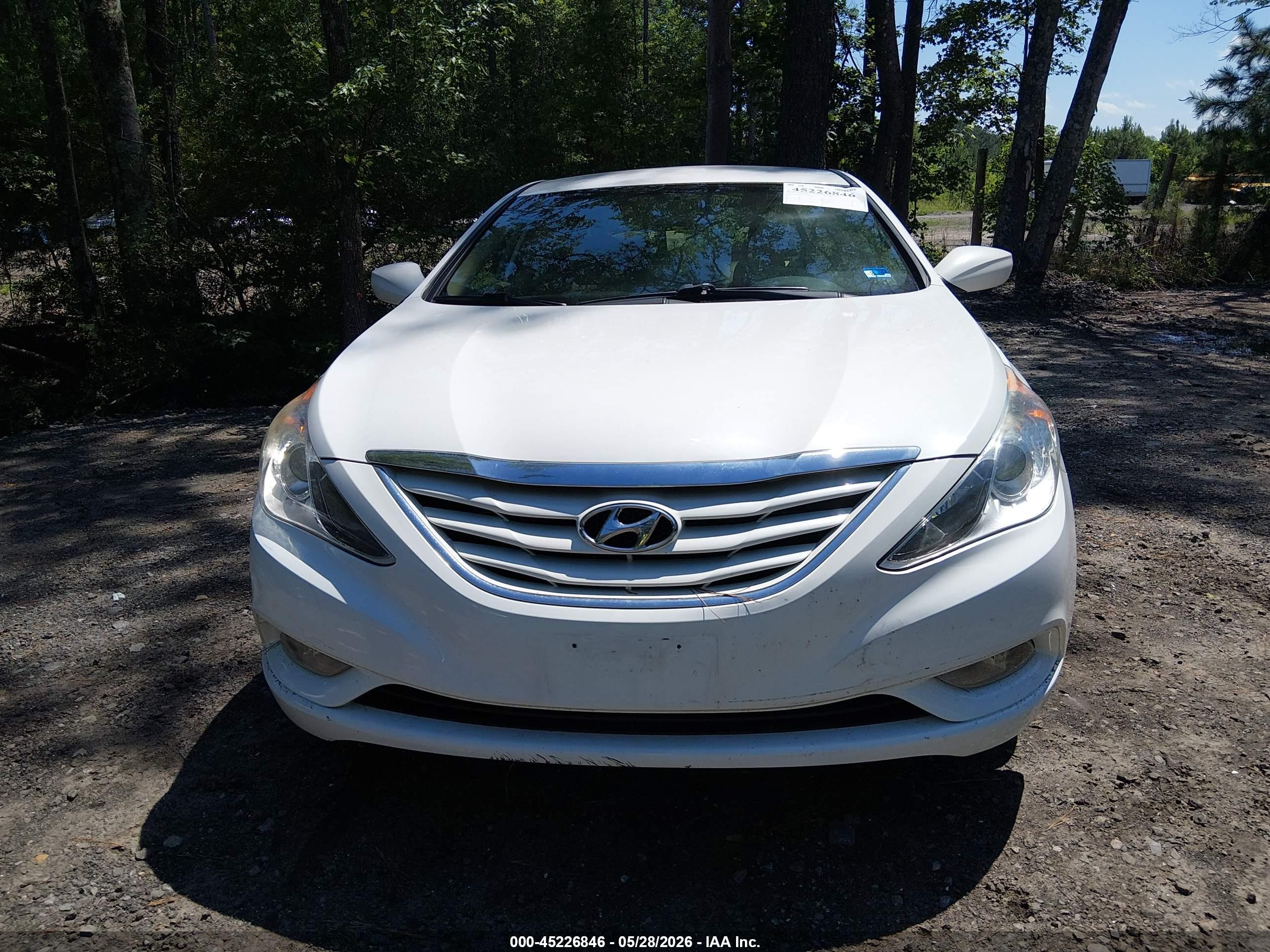 2013 Hyundai Sonata Gls White vin: 5NPEB4AC4DH773692