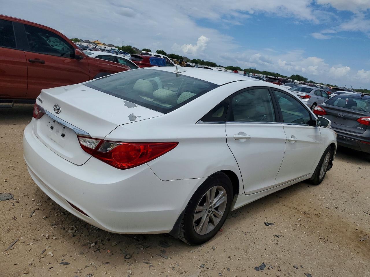2013 Hyundai Sonata Gls White vin: 5NPEB4AC4DH779265