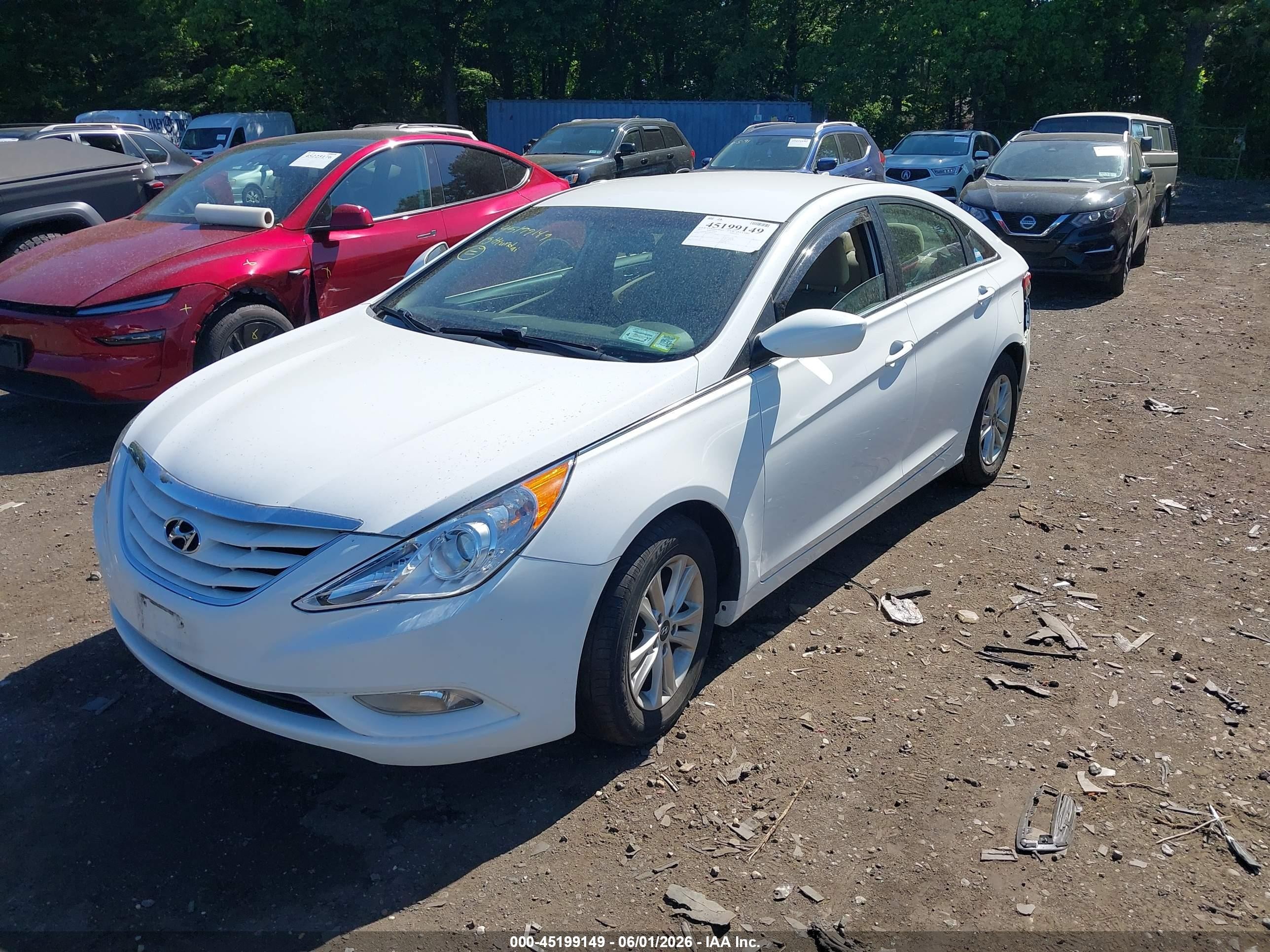 2013 Hyundai Sonata Gls White vin: 5NPEB4AC4DH782795