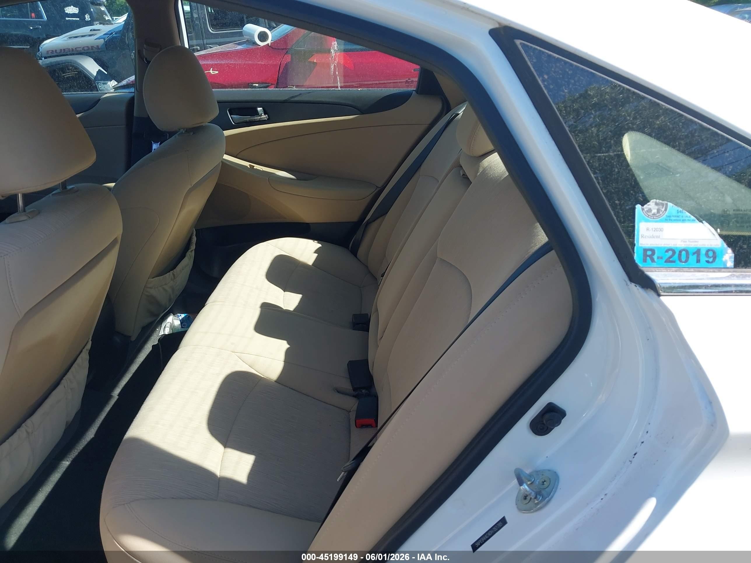 2013 Hyundai Sonata Gls White vin: 5NPEB4AC4DH782795