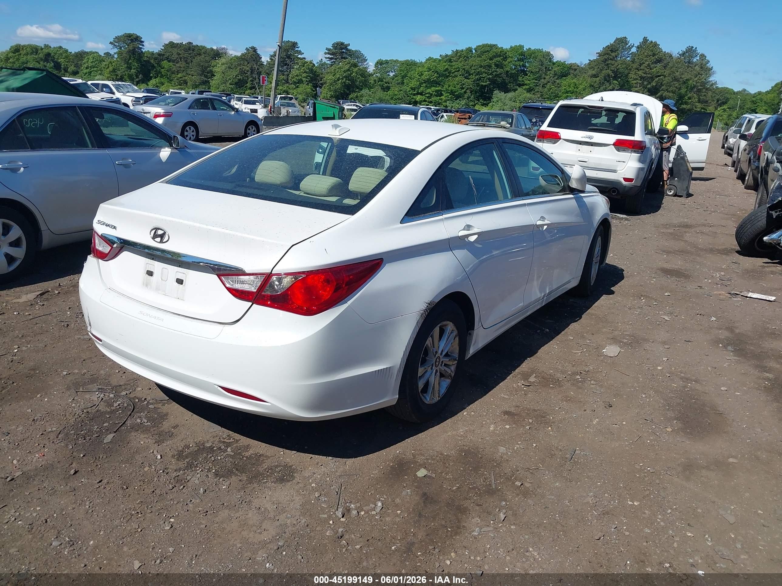 2013 Hyundai Sonata Gls White vin: 5NPEB4AC4DH782795