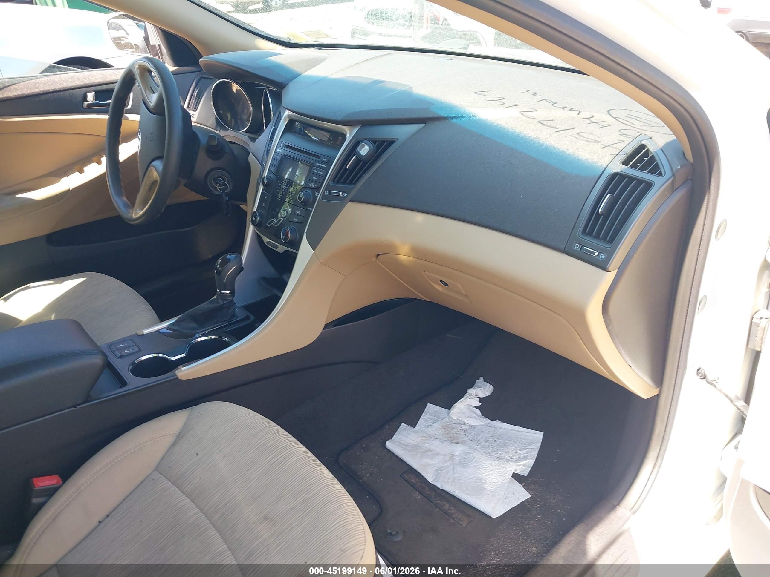 2013 Hyundai Sonata Gls White vin: 5NPEB4AC4DH782795