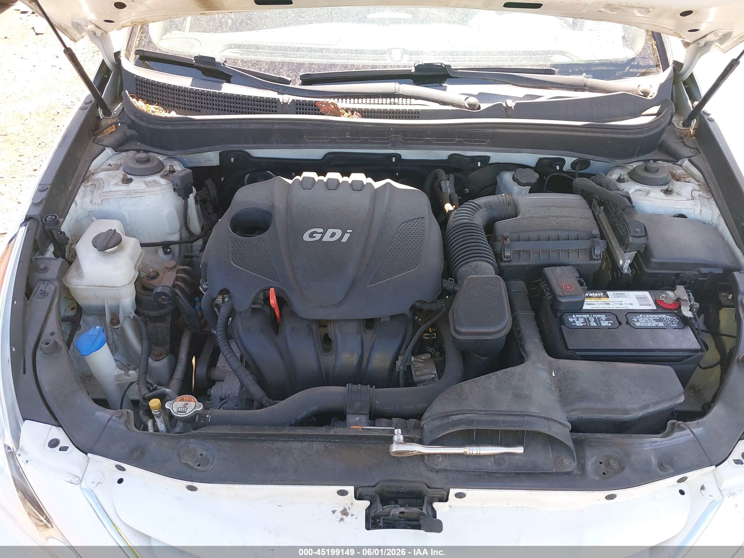 2013 Hyundai Sonata Gls White vin: 5NPEB4AC4DH782795