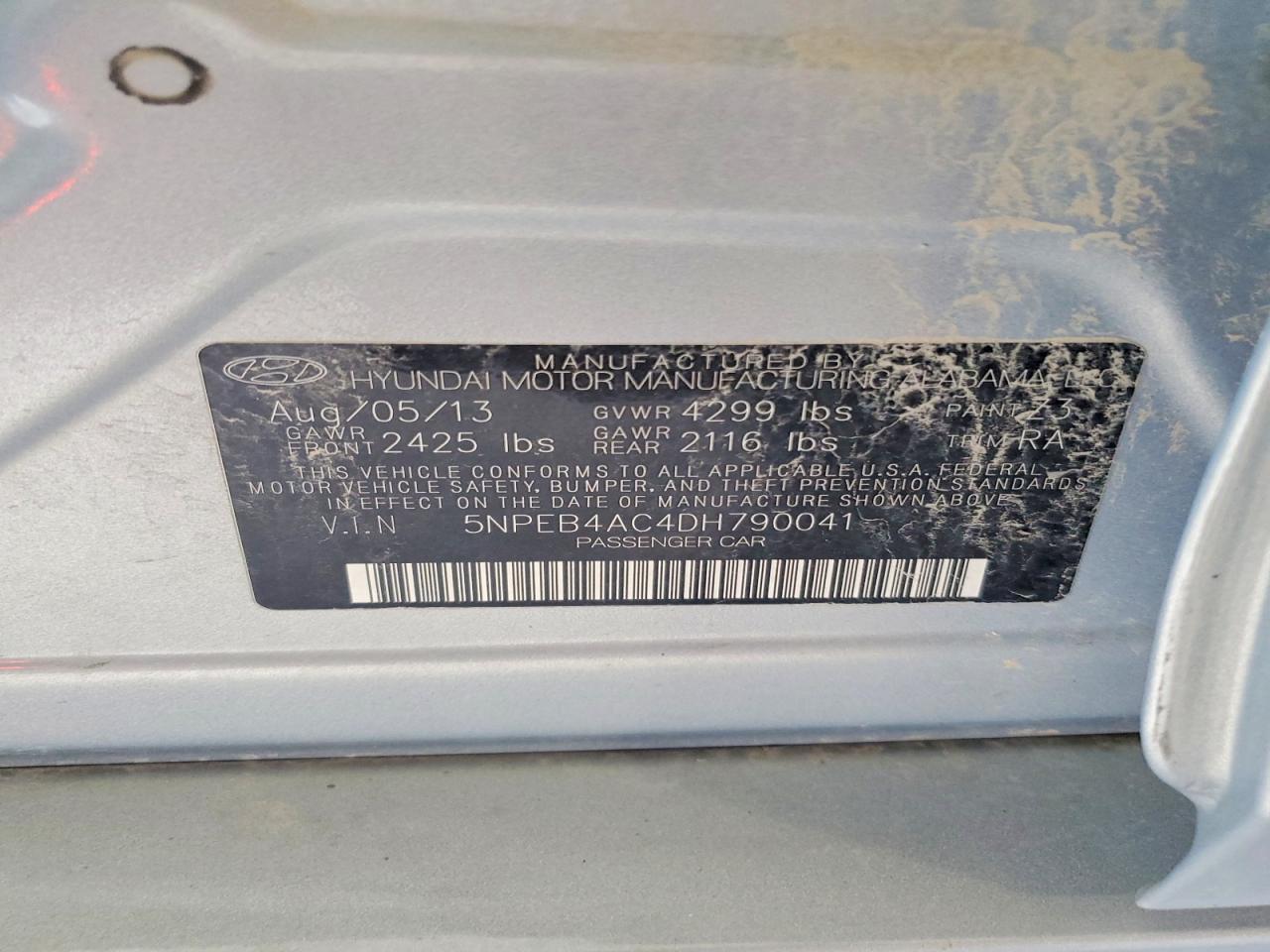 2013 Hyundai Sonata Gls Синий vin: 5NPEB4AC4DH790041