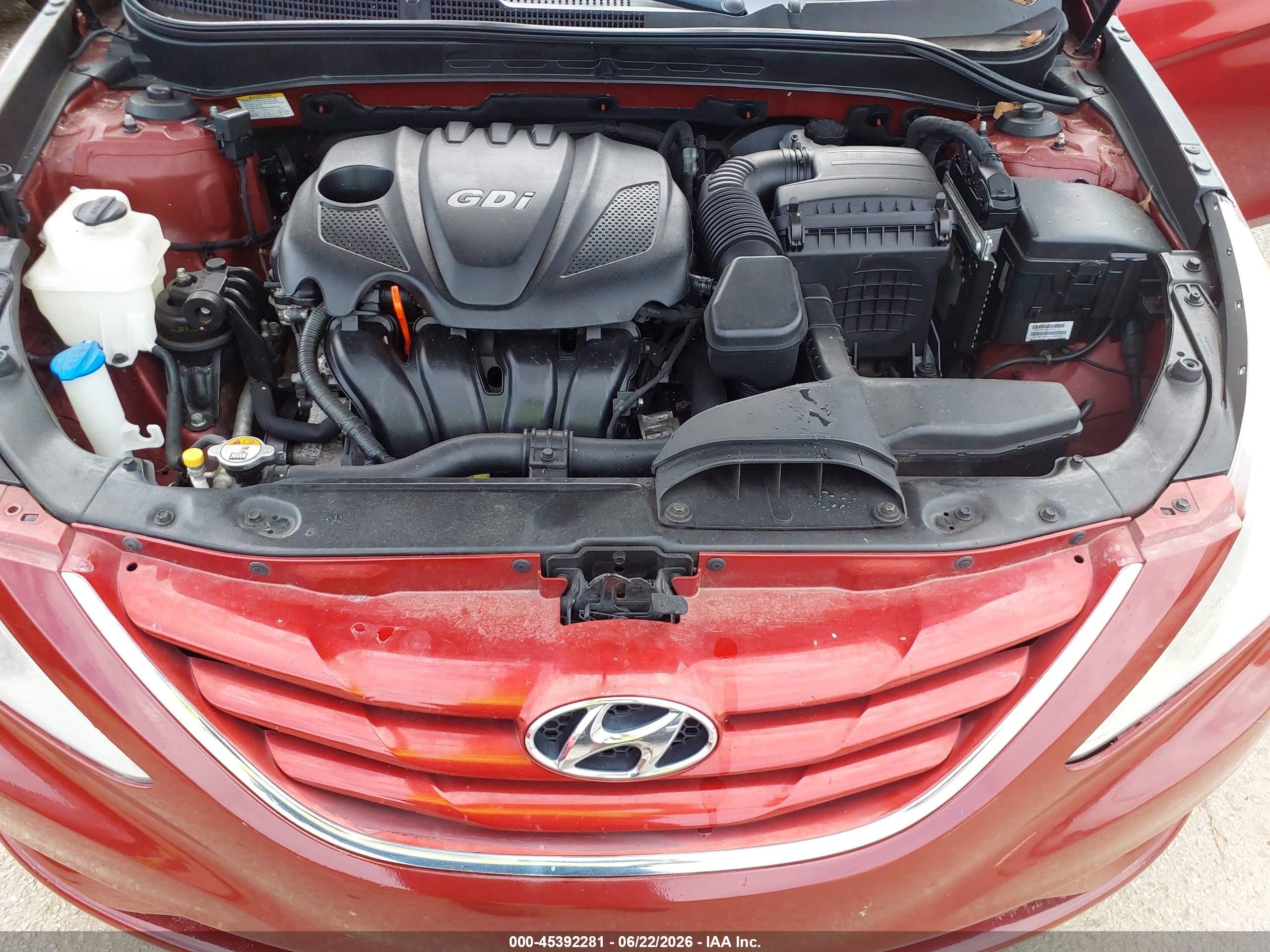 2013 Hyundai Sonata Gls Red vin: 5NPEB4AC4DH796521