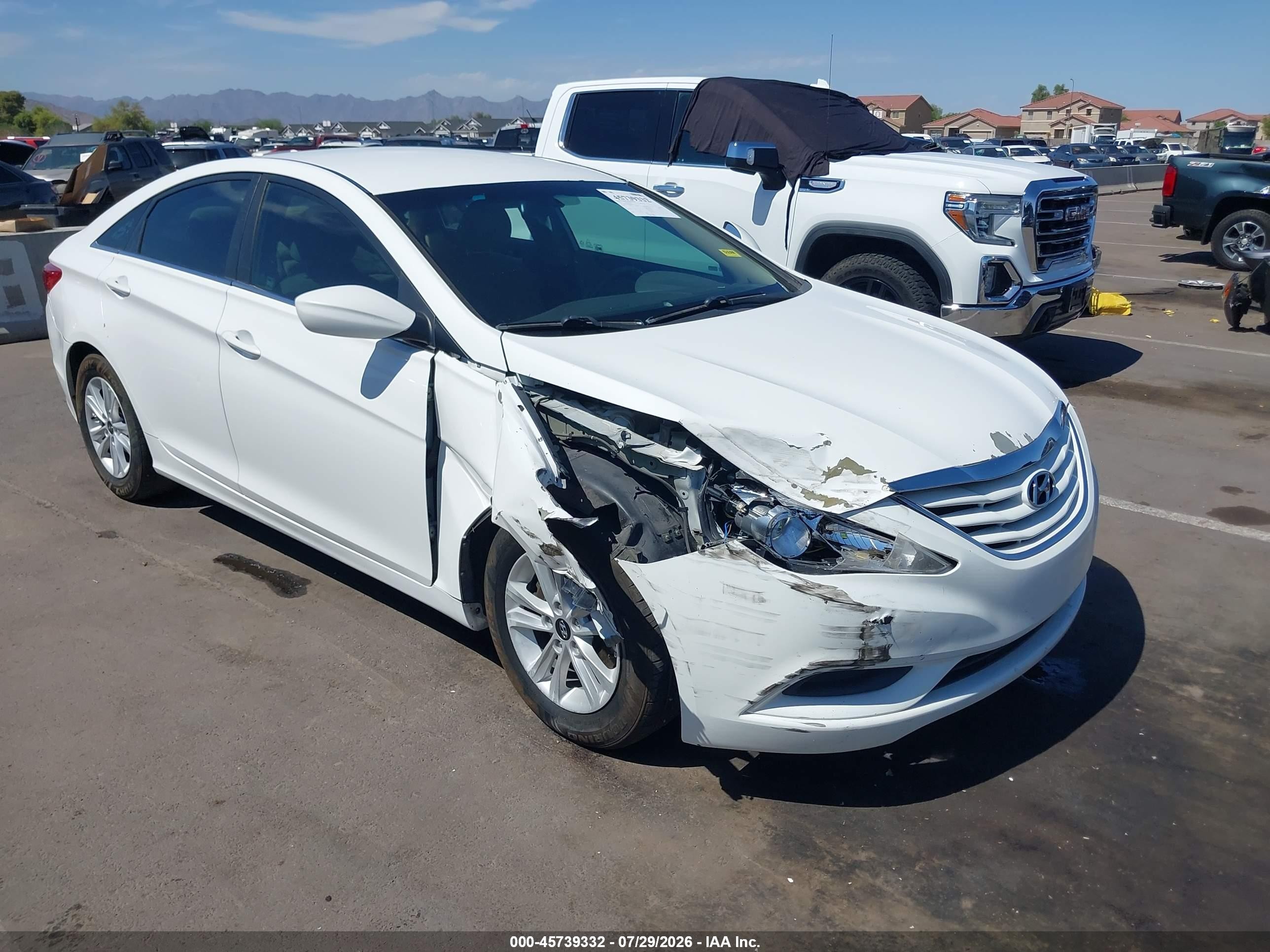 2013 Hyundai Sonata Gls White vin: 5NPEB4AC4DH801815