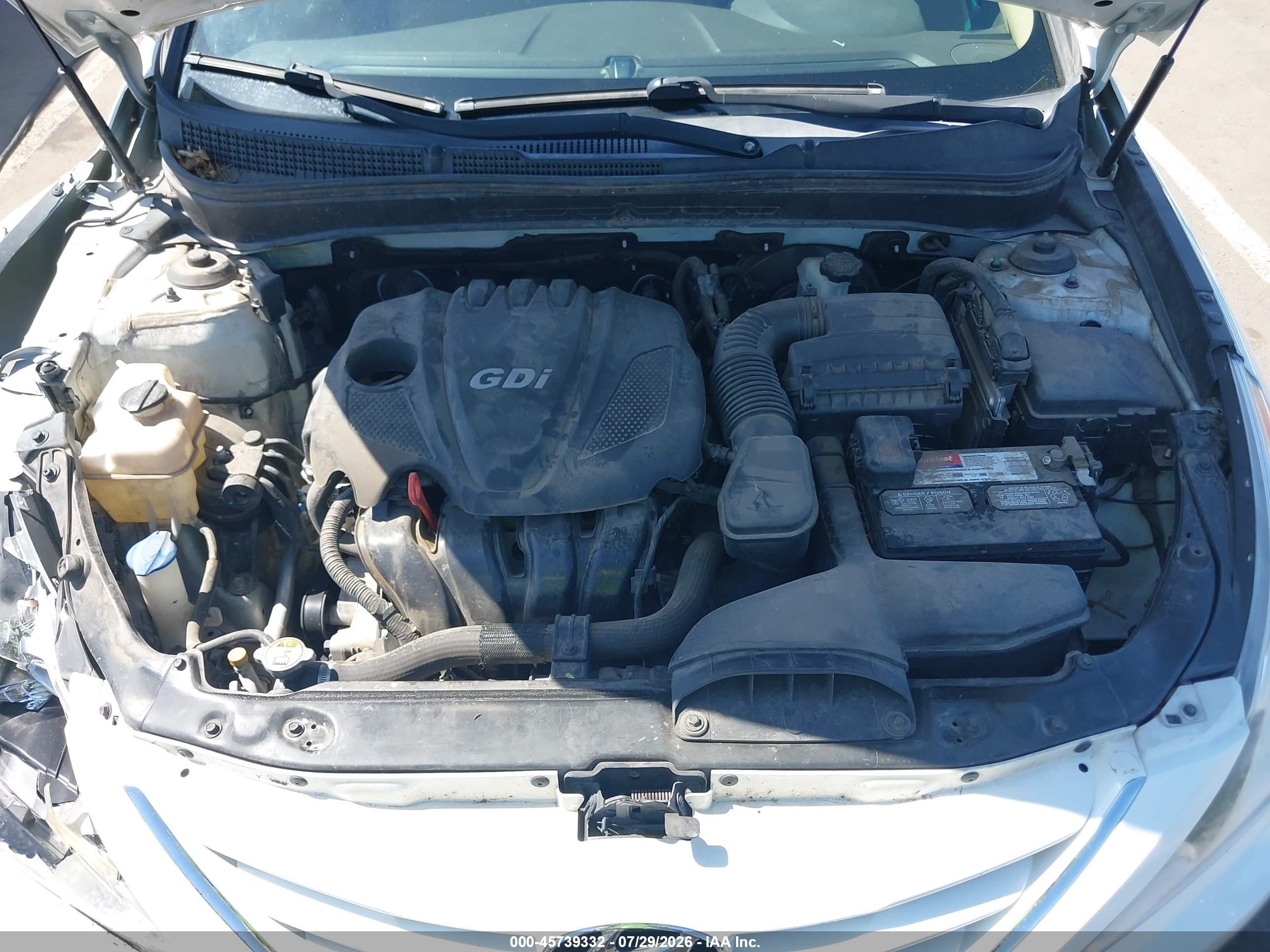2013 Hyundai Sonata Gls White vin: 5NPEB4AC4DH801815