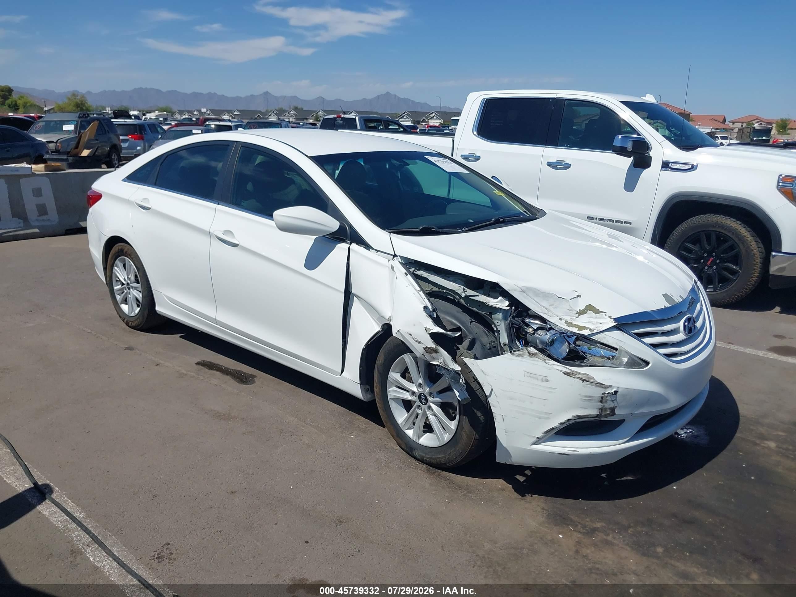 2013 Hyundai Sonata Gls White vin: 5NPEB4AC4DH801815