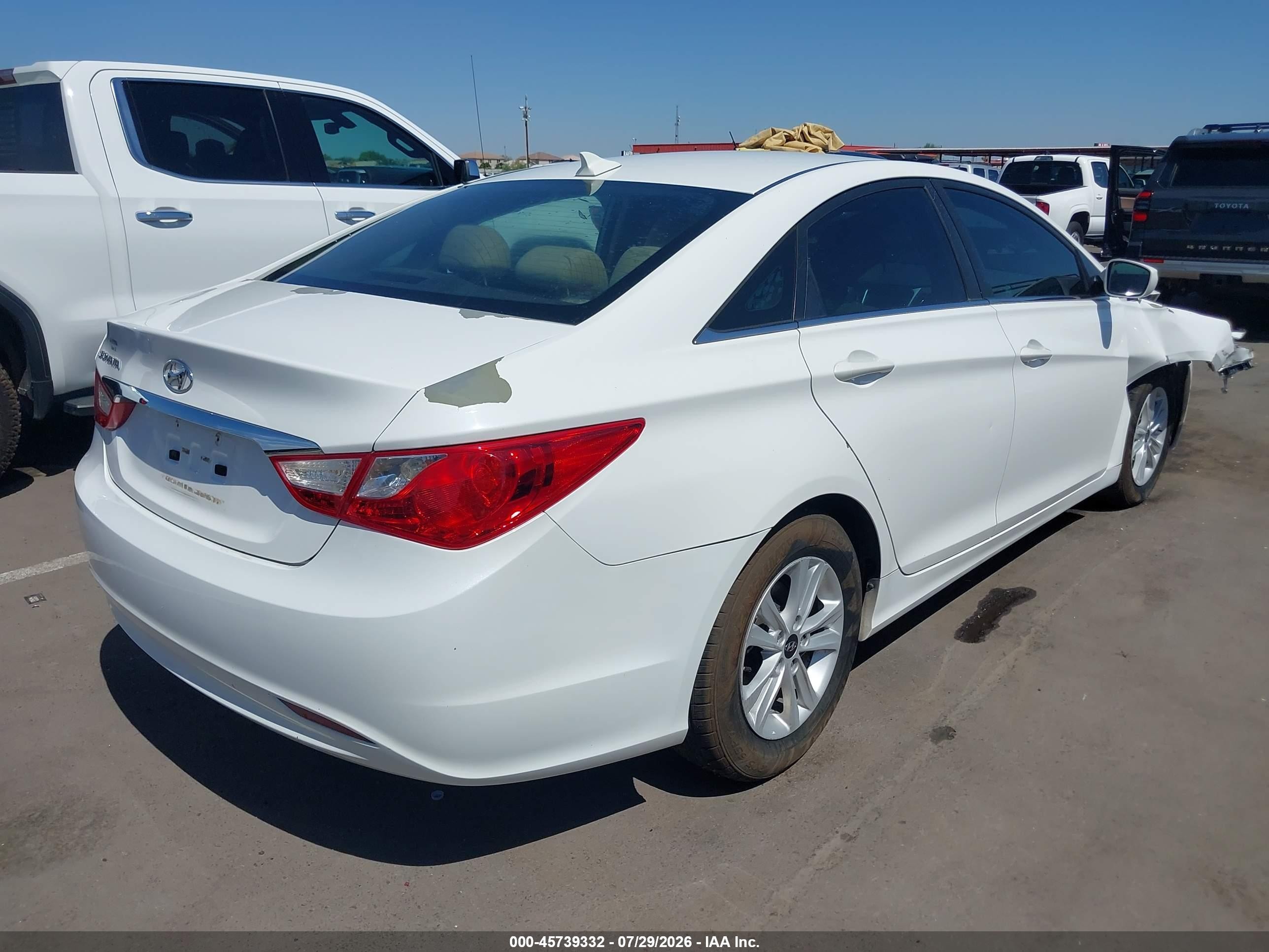 2013 Hyundai Sonata Gls White vin: 5NPEB4AC4DH801815