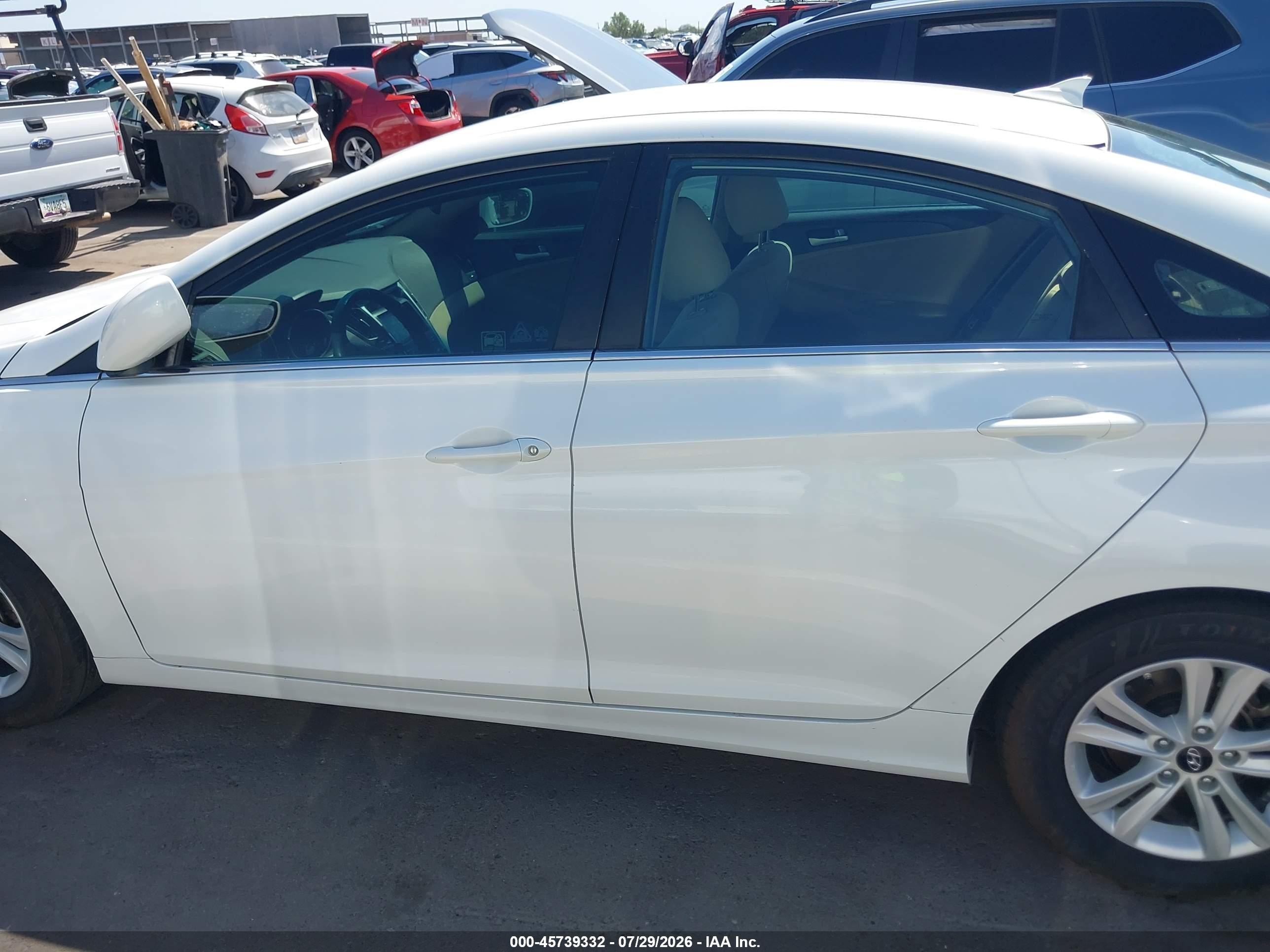 2013 Hyundai Sonata Gls White vin: 5NPEB4AC4DH801815