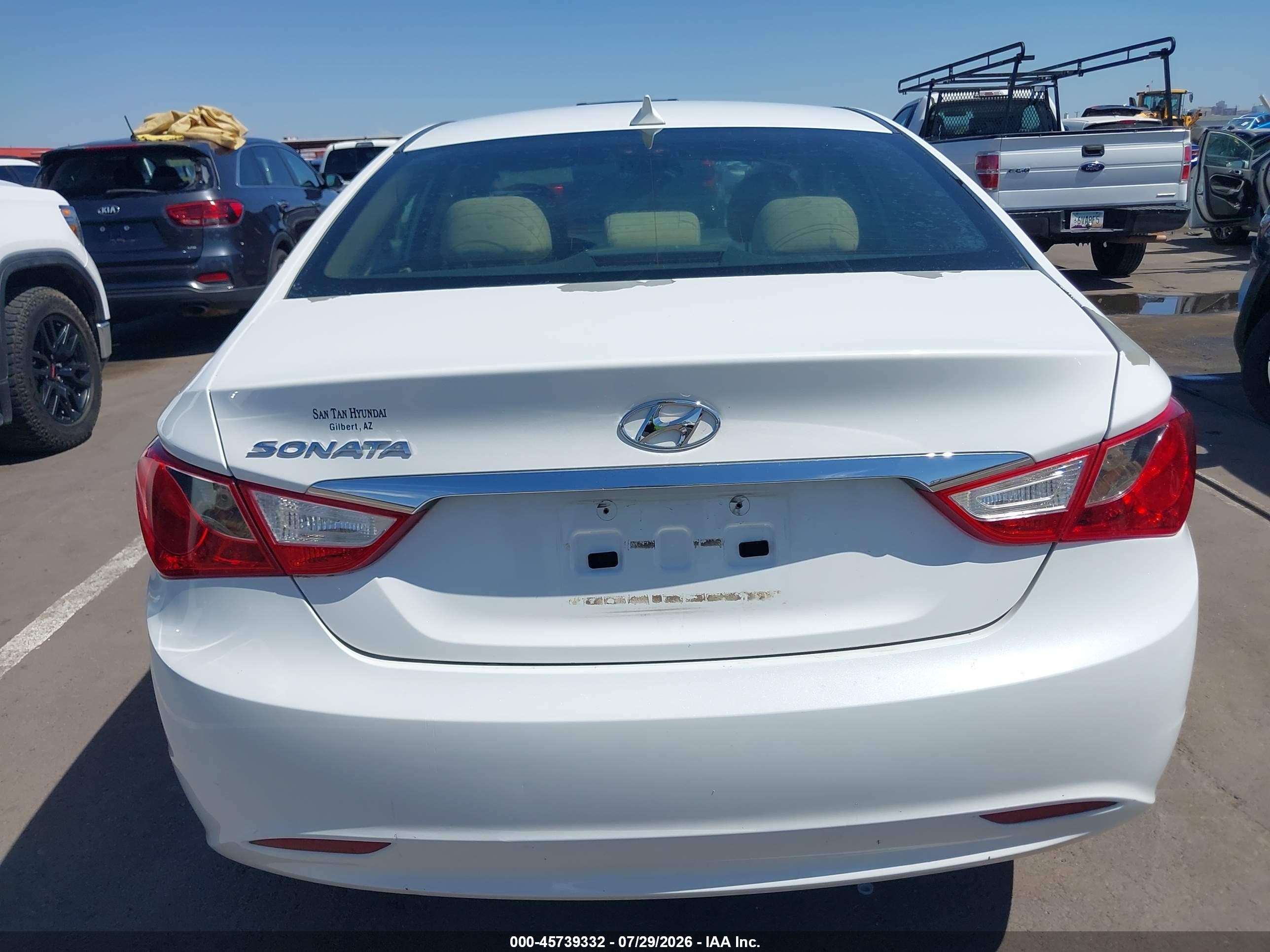 2013 Hyundai Sonata Gls White vin: 5NPEB4AC4DH801815