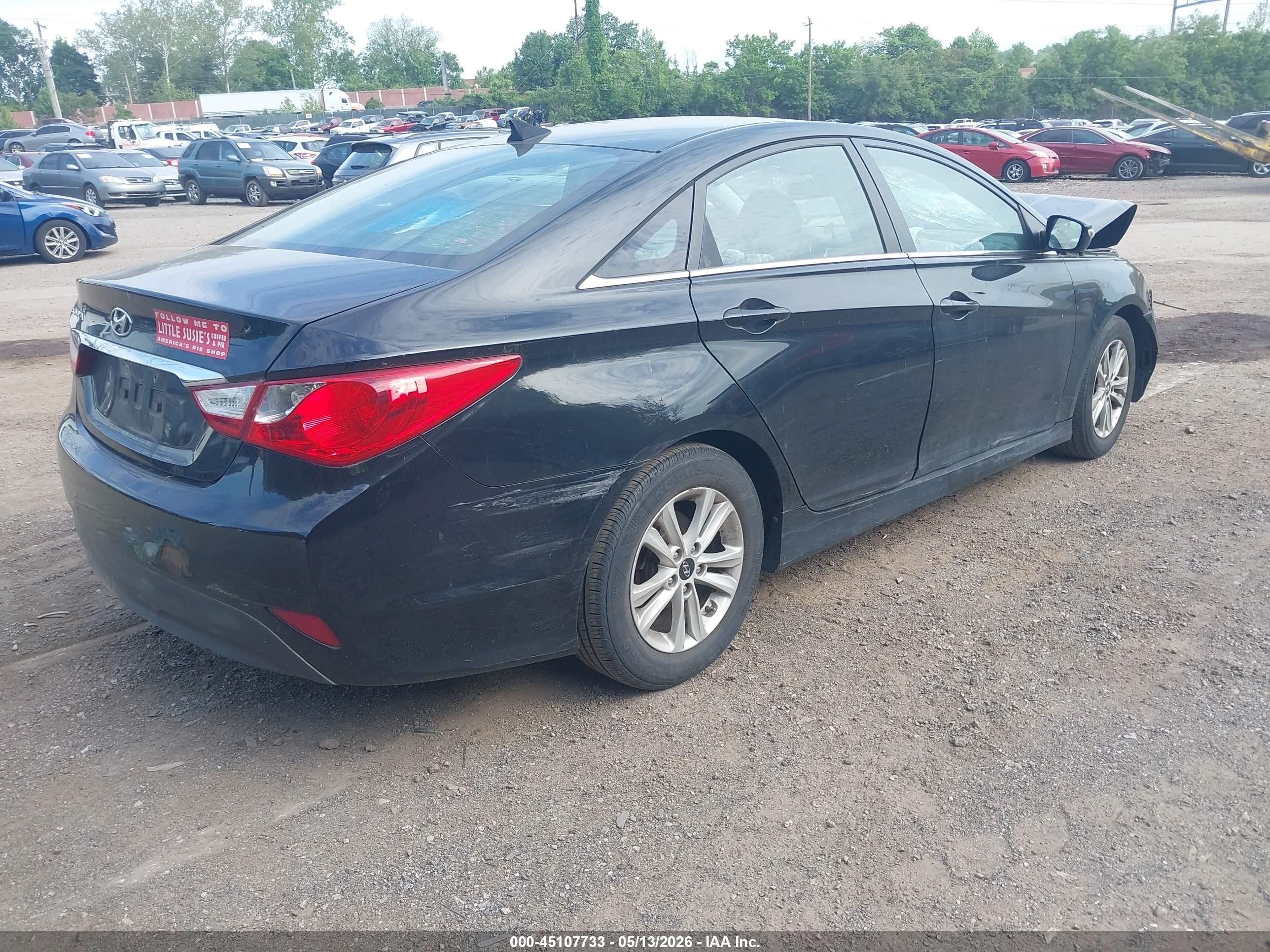 2014 Hyundai Sonata Gls Blue vin: 5NPEB4AC4EH812959