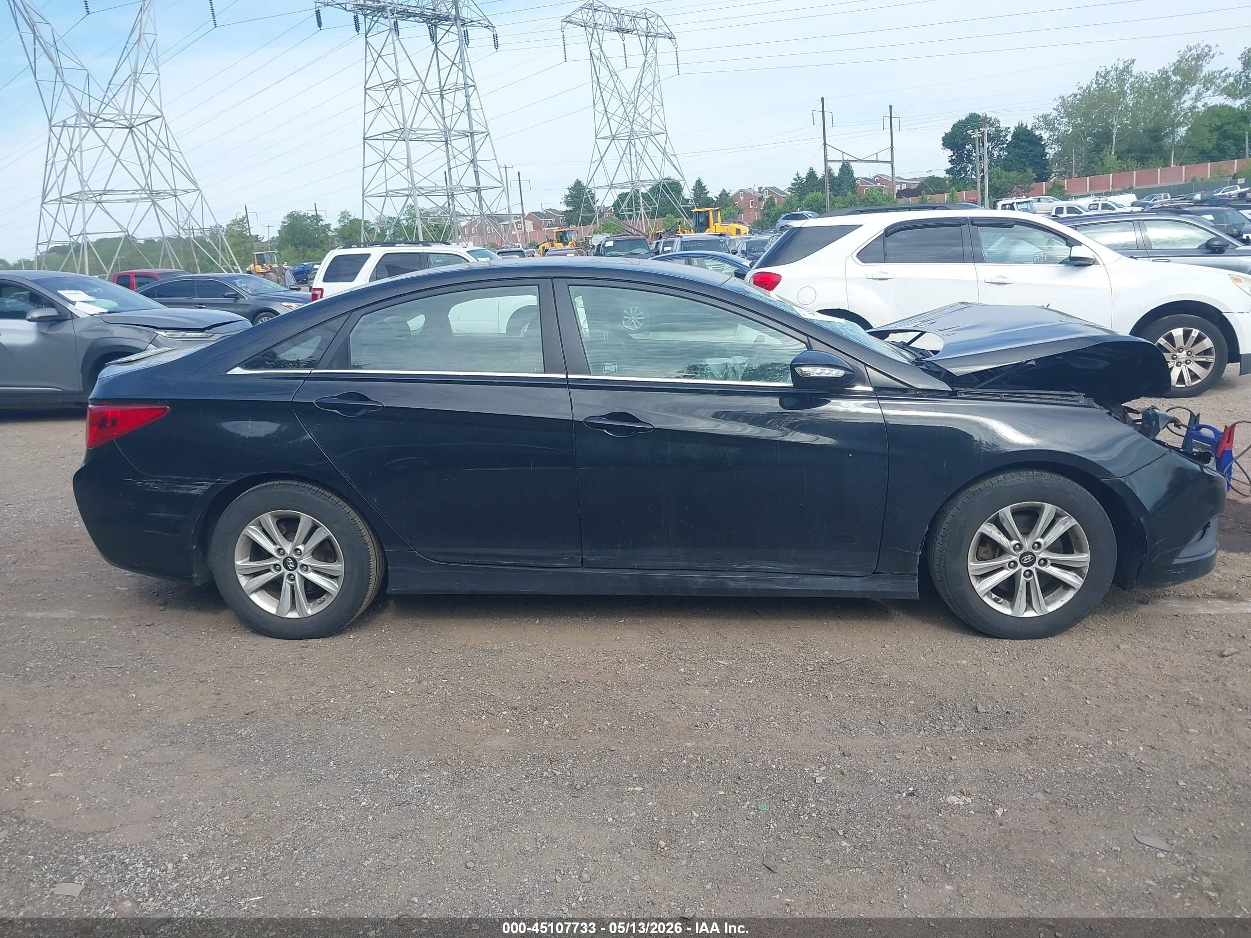 2014 Hyundai Sonata Gls Blue vin: 5NPEB4AC4EH812959