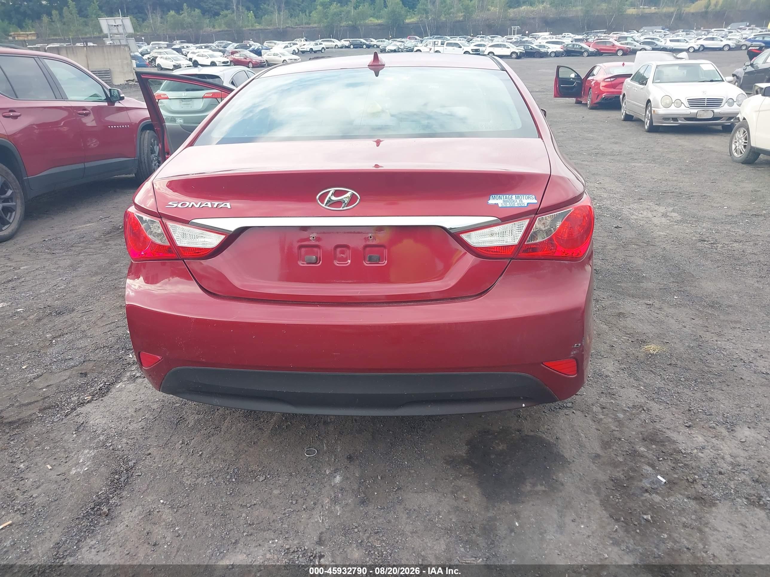 2014 Hyundai Sonata Gls Red vin: 5NPEB4AC4EH814419
