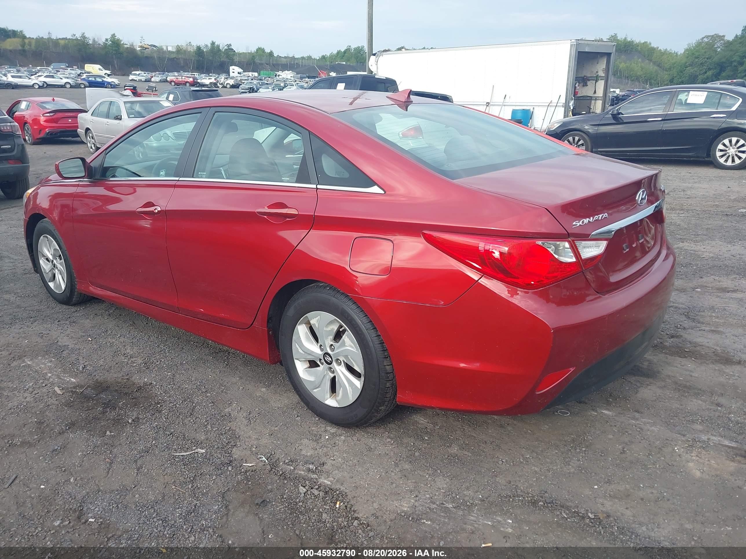 2014 Hyundai Sonata Gls Red vin: 5NPEB4AC4EH814419