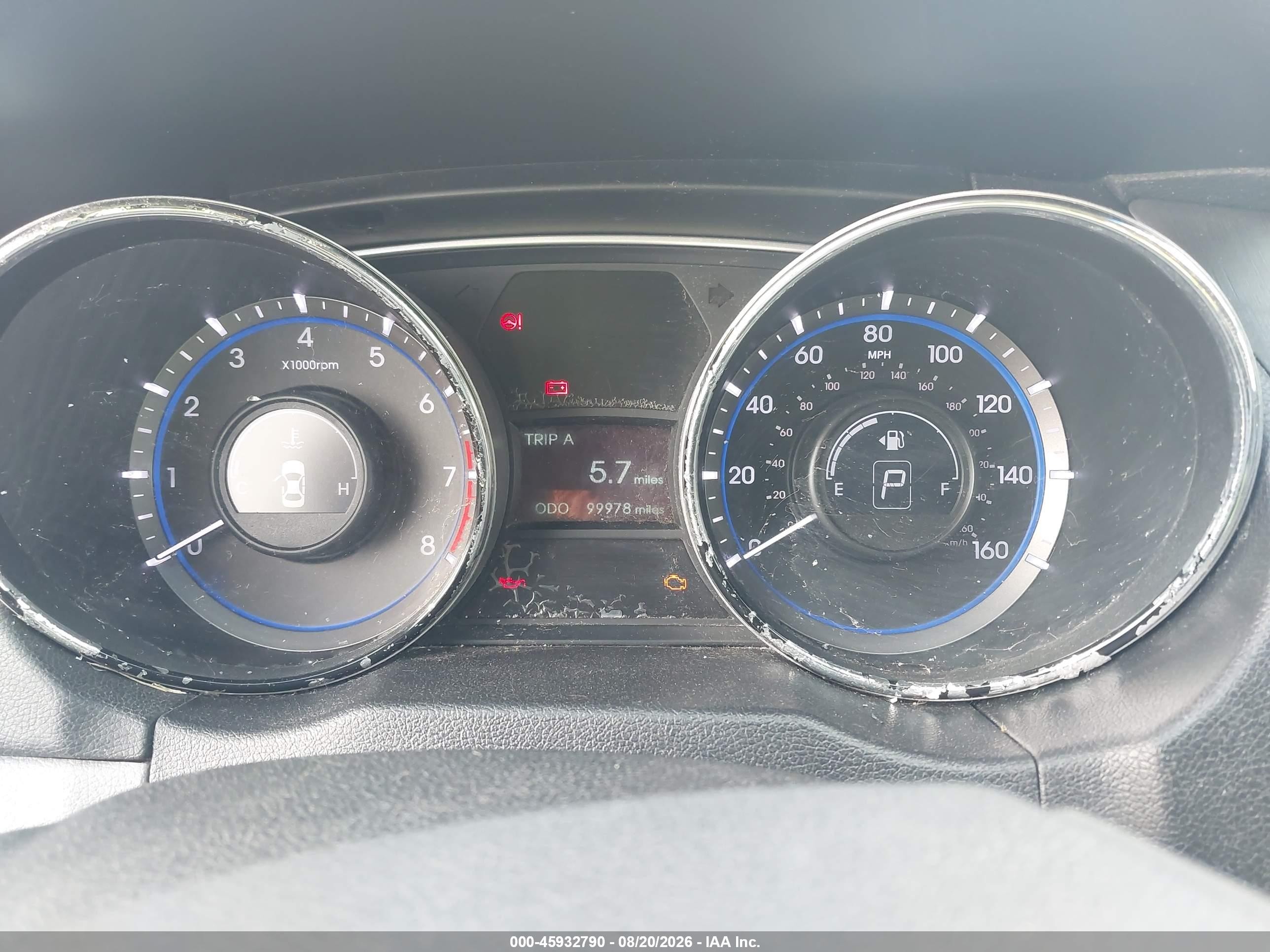 2014 Hyundai Sonata Gls Red vin: 5NPEB4AC4EH814419
