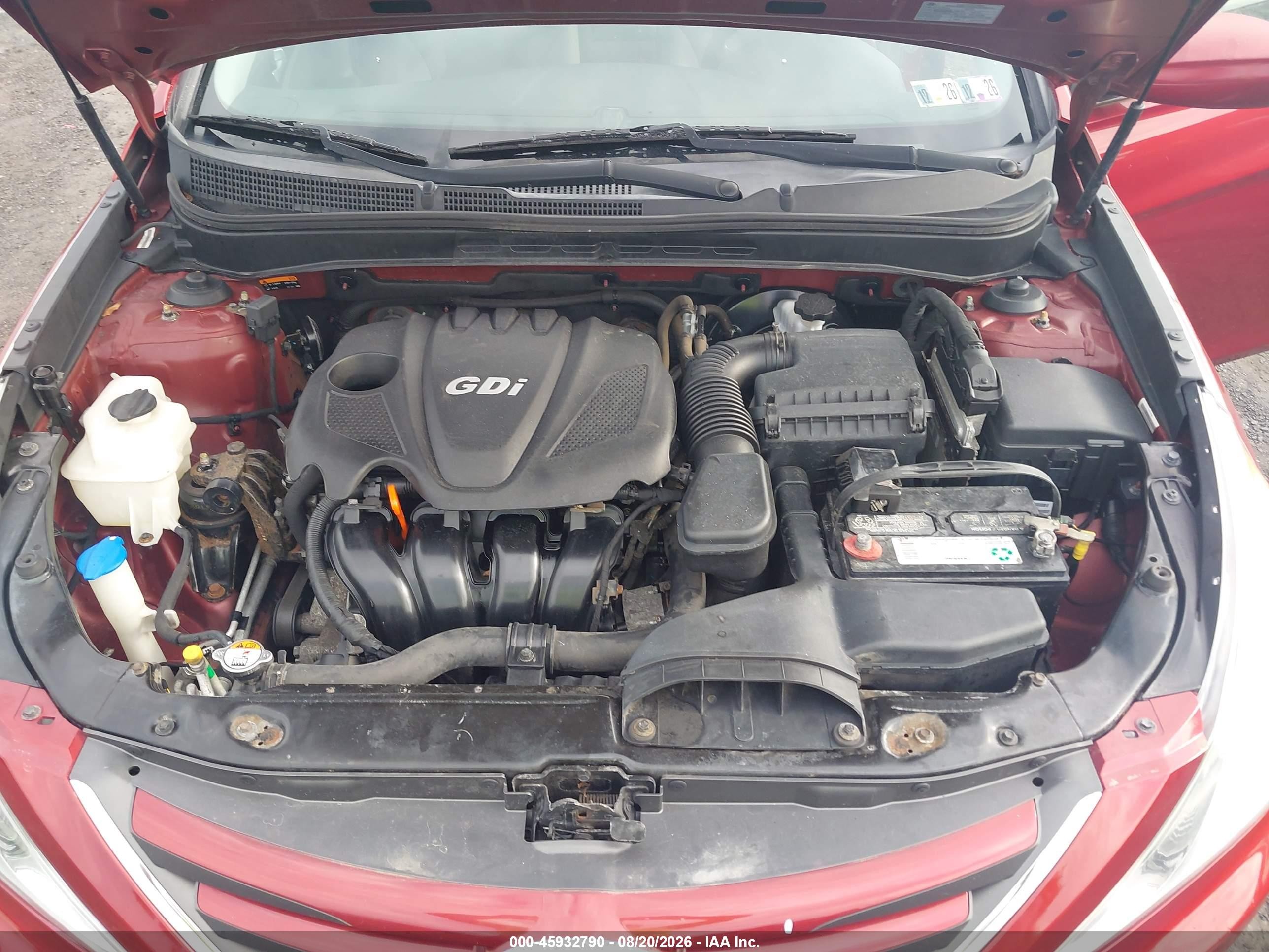 2014 Hyundai Sonata Gls Red vin: 5NPEB4AC4EH814419