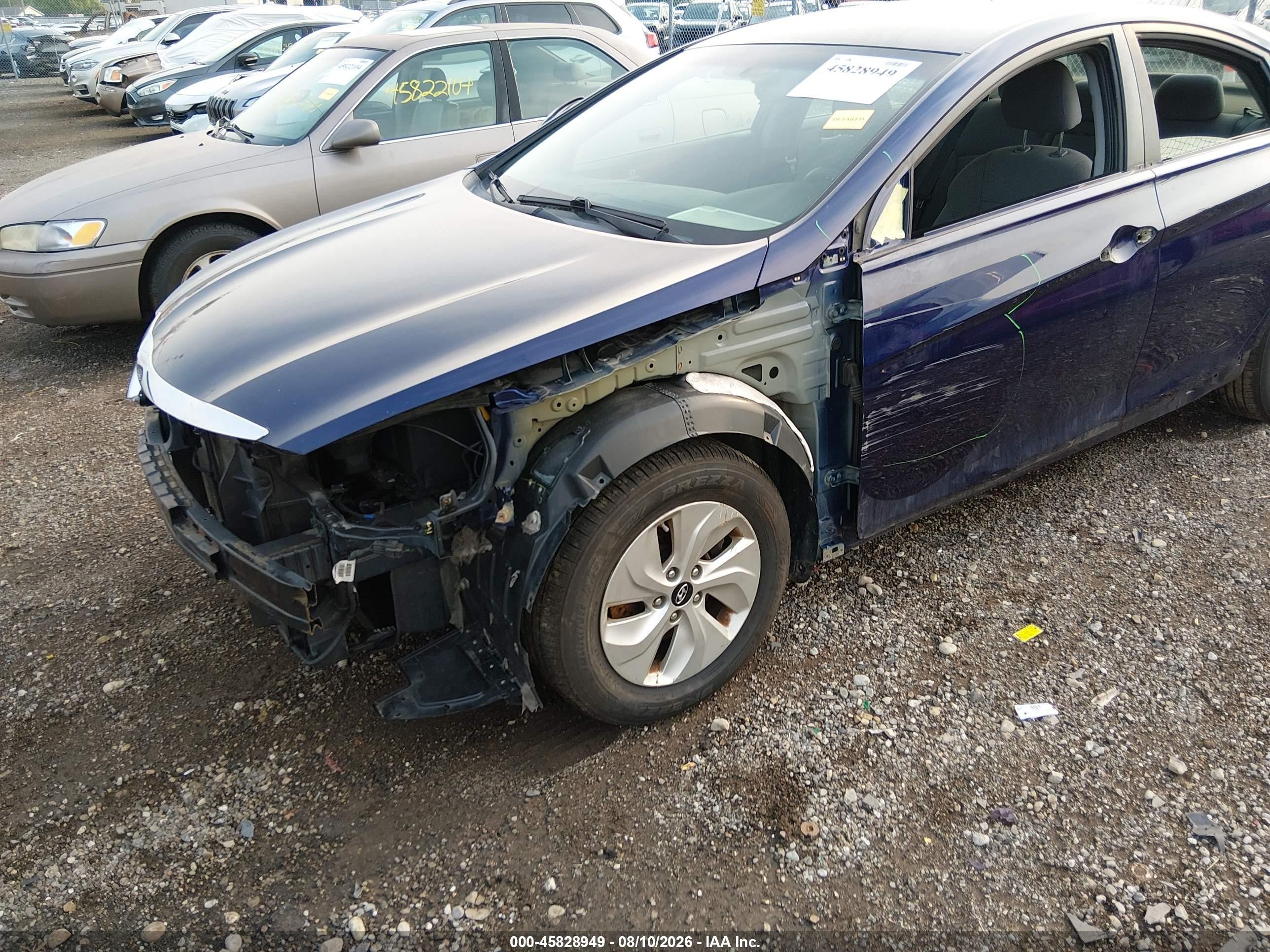 2014 Hyundai Sonata Gls Blue vin: 5NPEB4AC4EH815523
