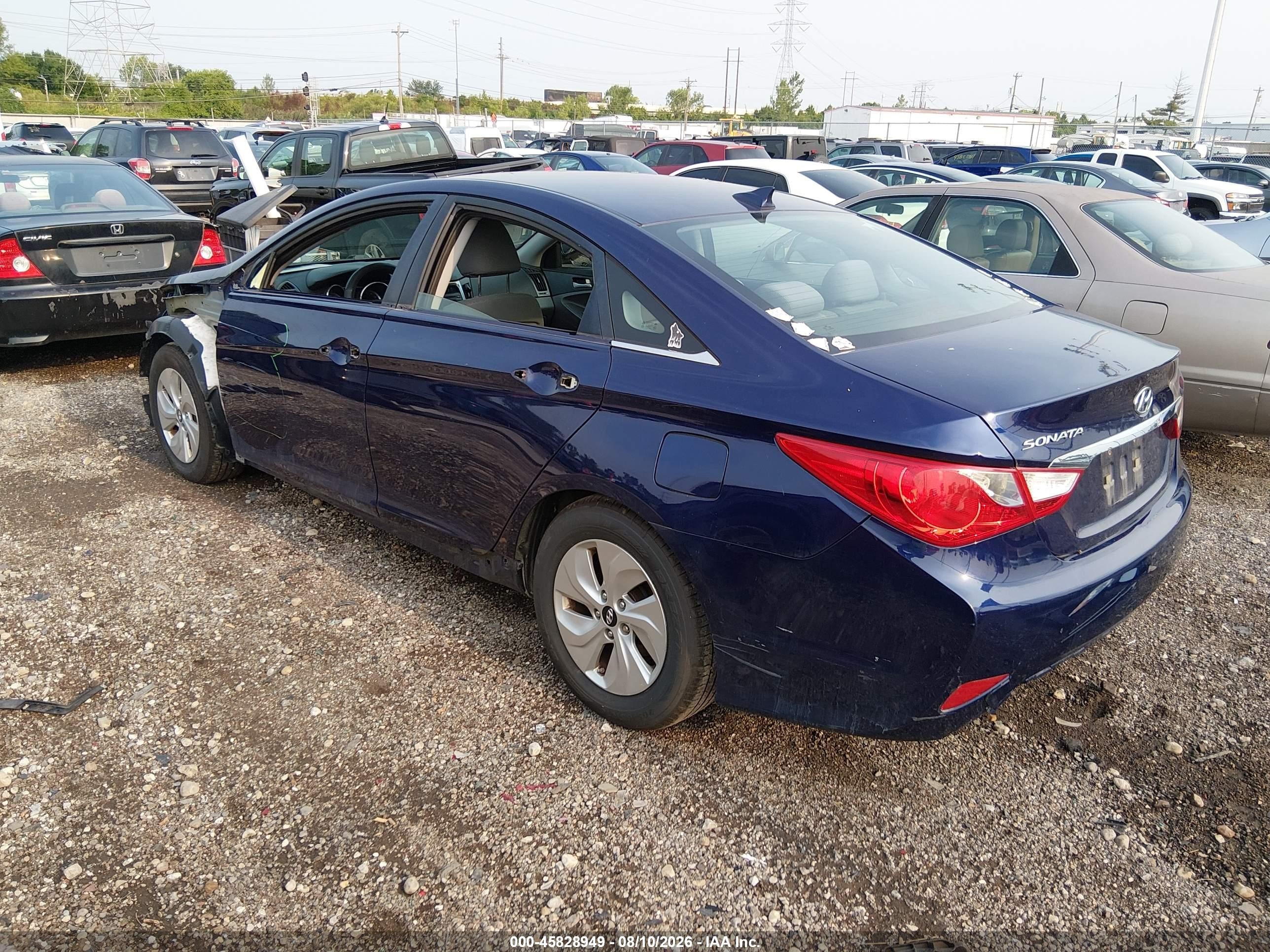 2014 Hyundai Sonata Gls Blue vin: 5NPEB4AC4EH815523