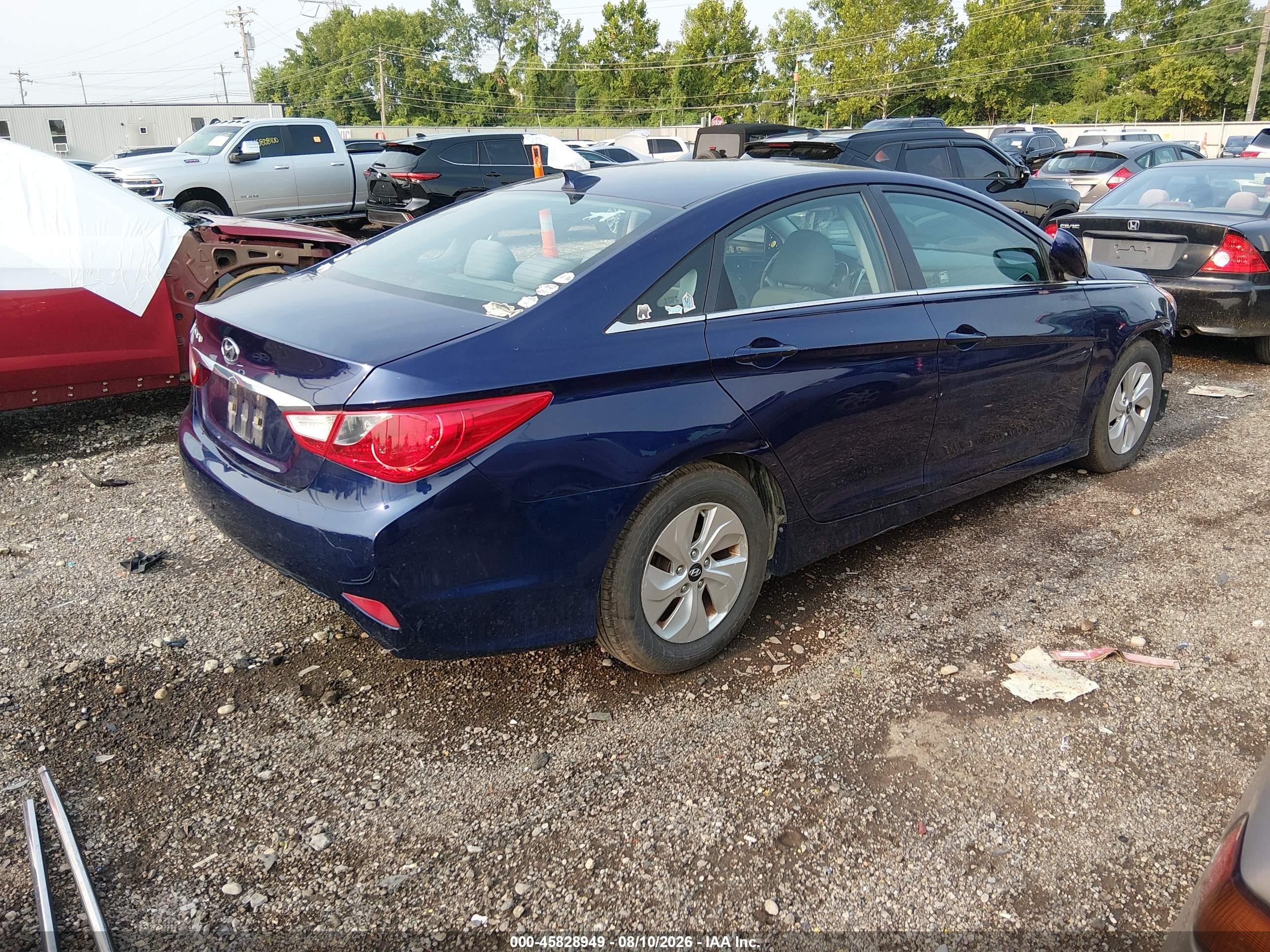 2014 Hyundai Sonata Gls Blue vin: 5NPEB4AC4EH815523