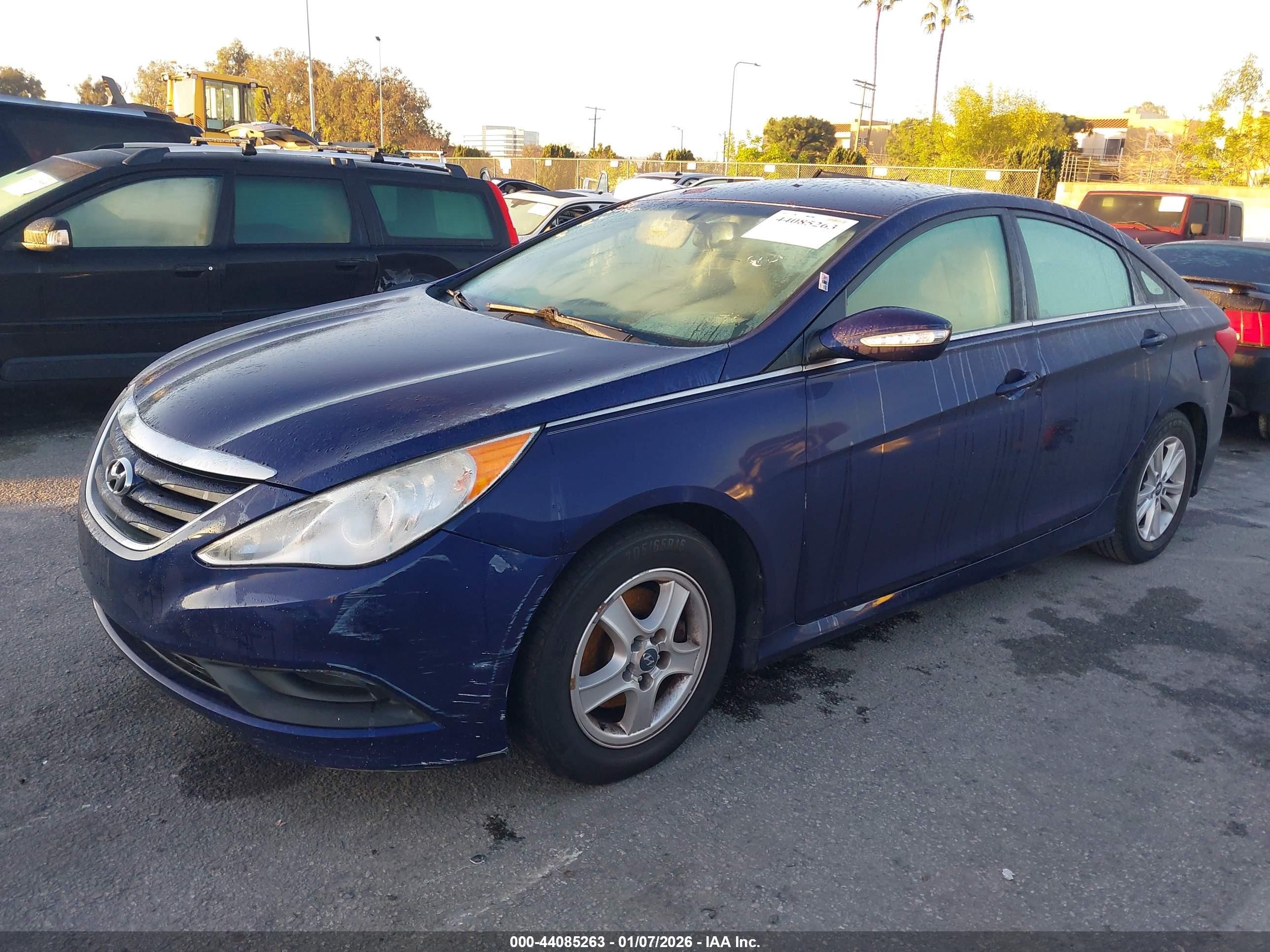 2014 Hyundai Sonata Gls Blue vin: 5NPEB4AC4EH833813