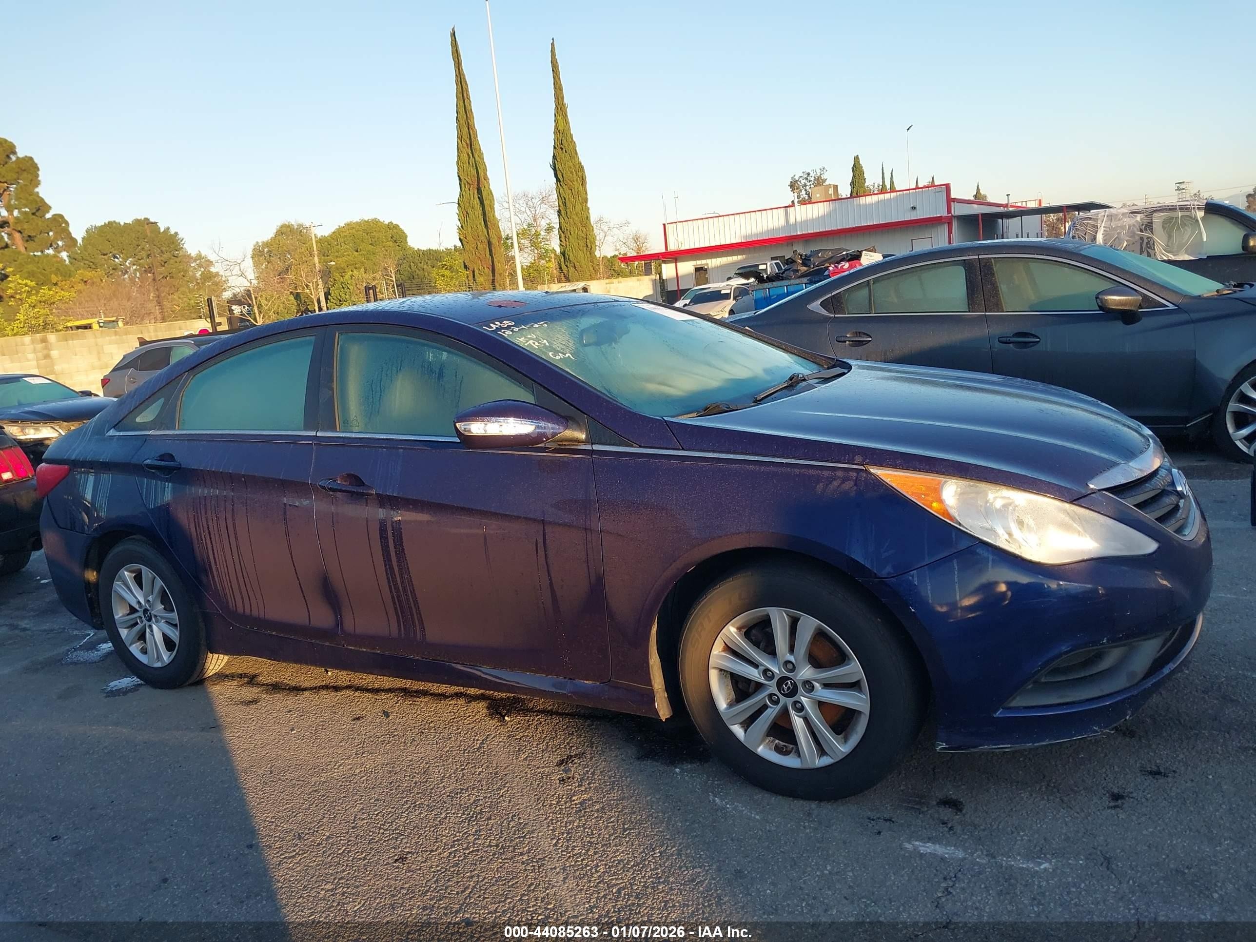 2014 Hyundai Sonata Gls Blue vin: 5NPEB4AC4EH833813