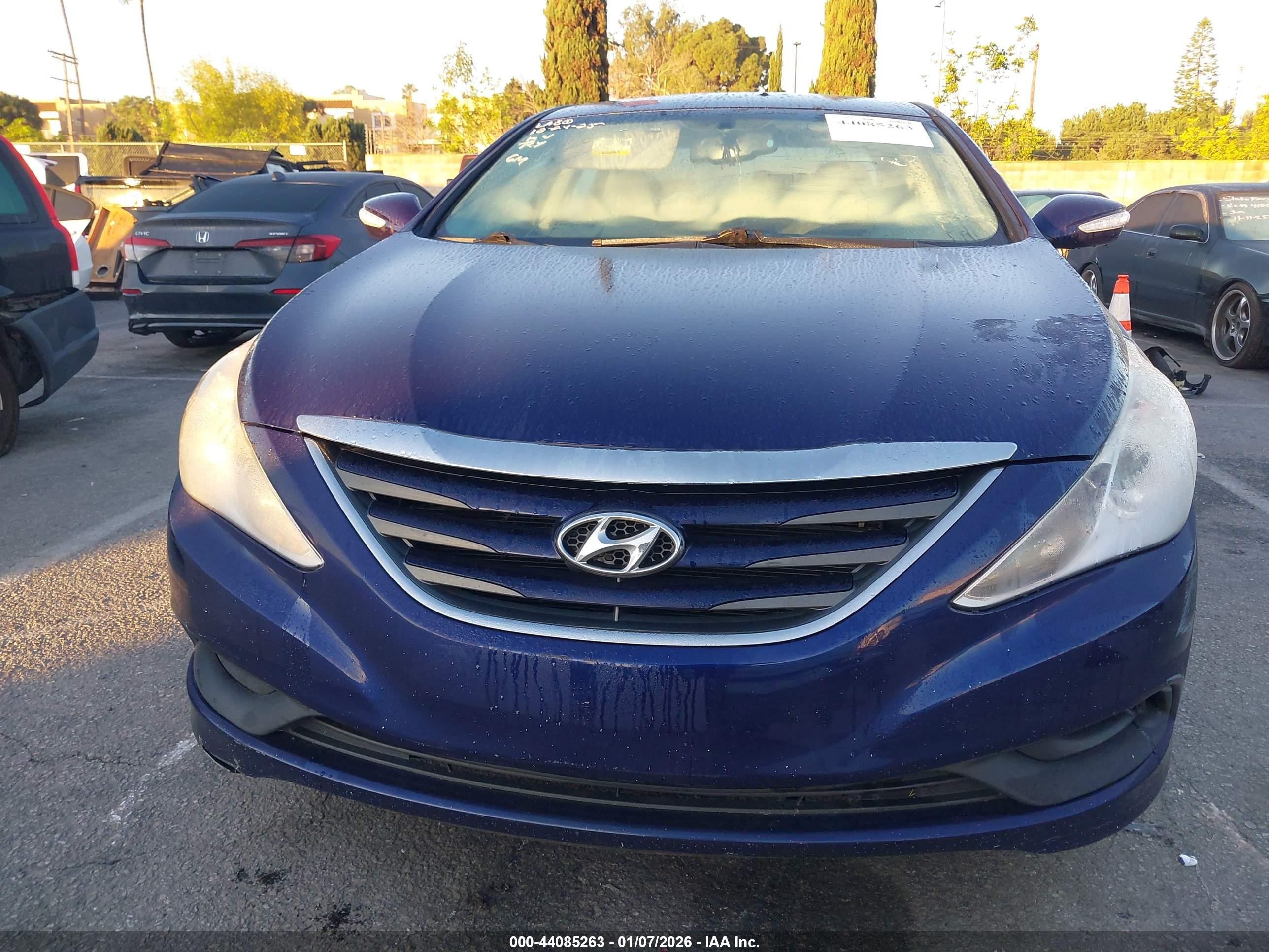2014 Hyundai Sonata Gls Blue vin: 5NPEB4AC4EH833813