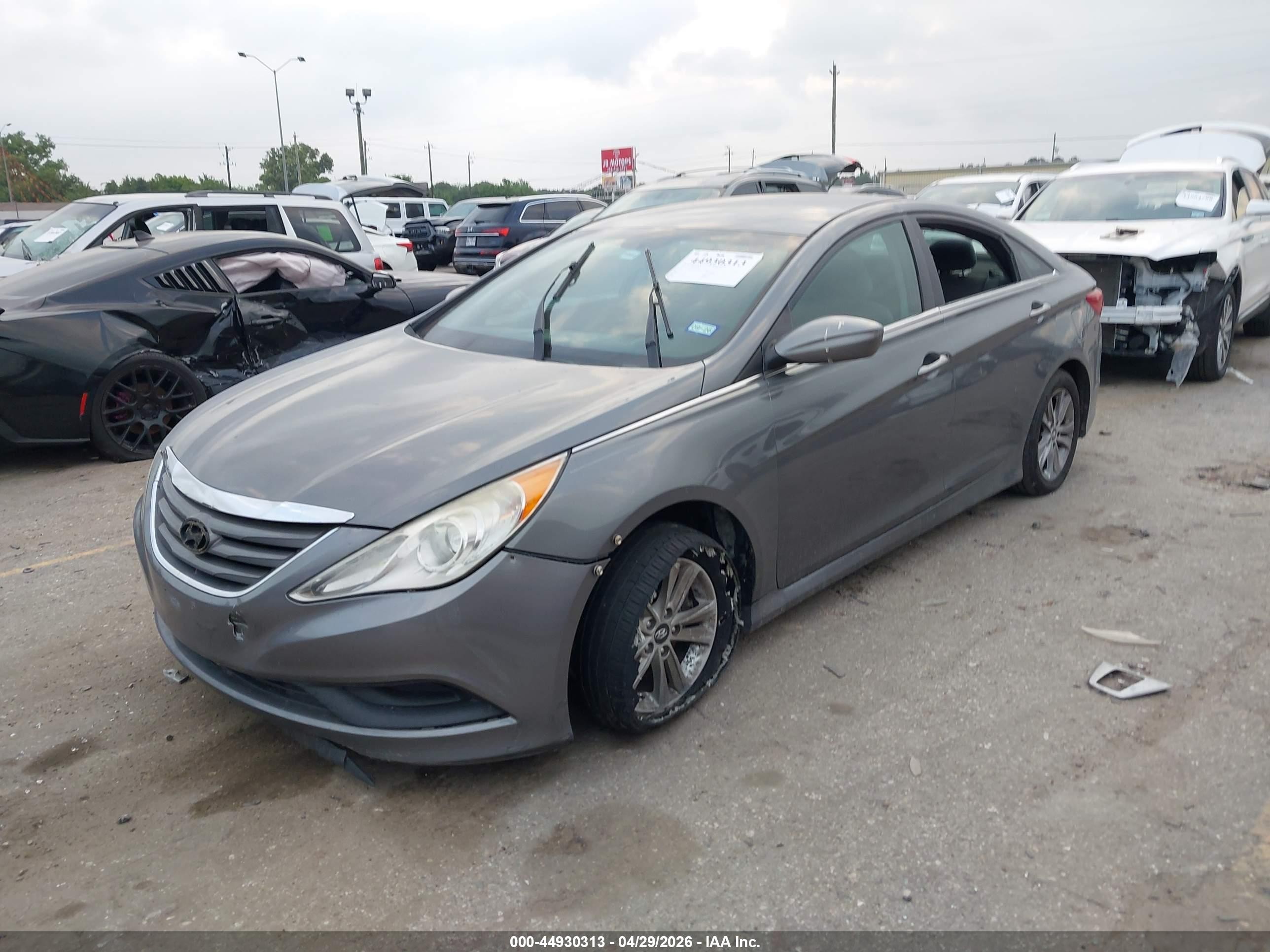 2014 Hyundai Sonata Gls Gray vin: 5NPEB4AC4EH836579