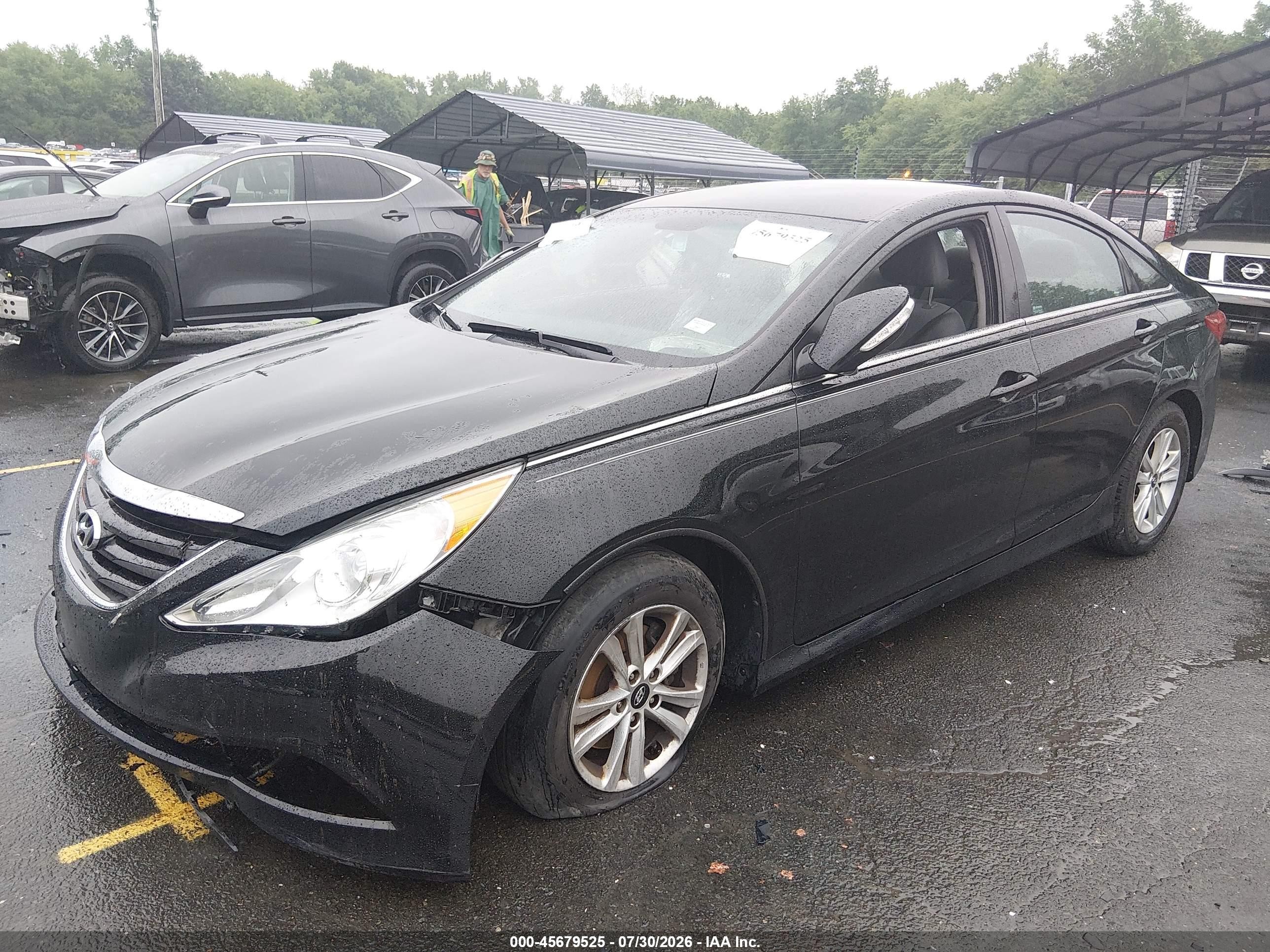 2014 Hyundai Sonata Gls Черный vin: 5NPEB4AC4EH846688