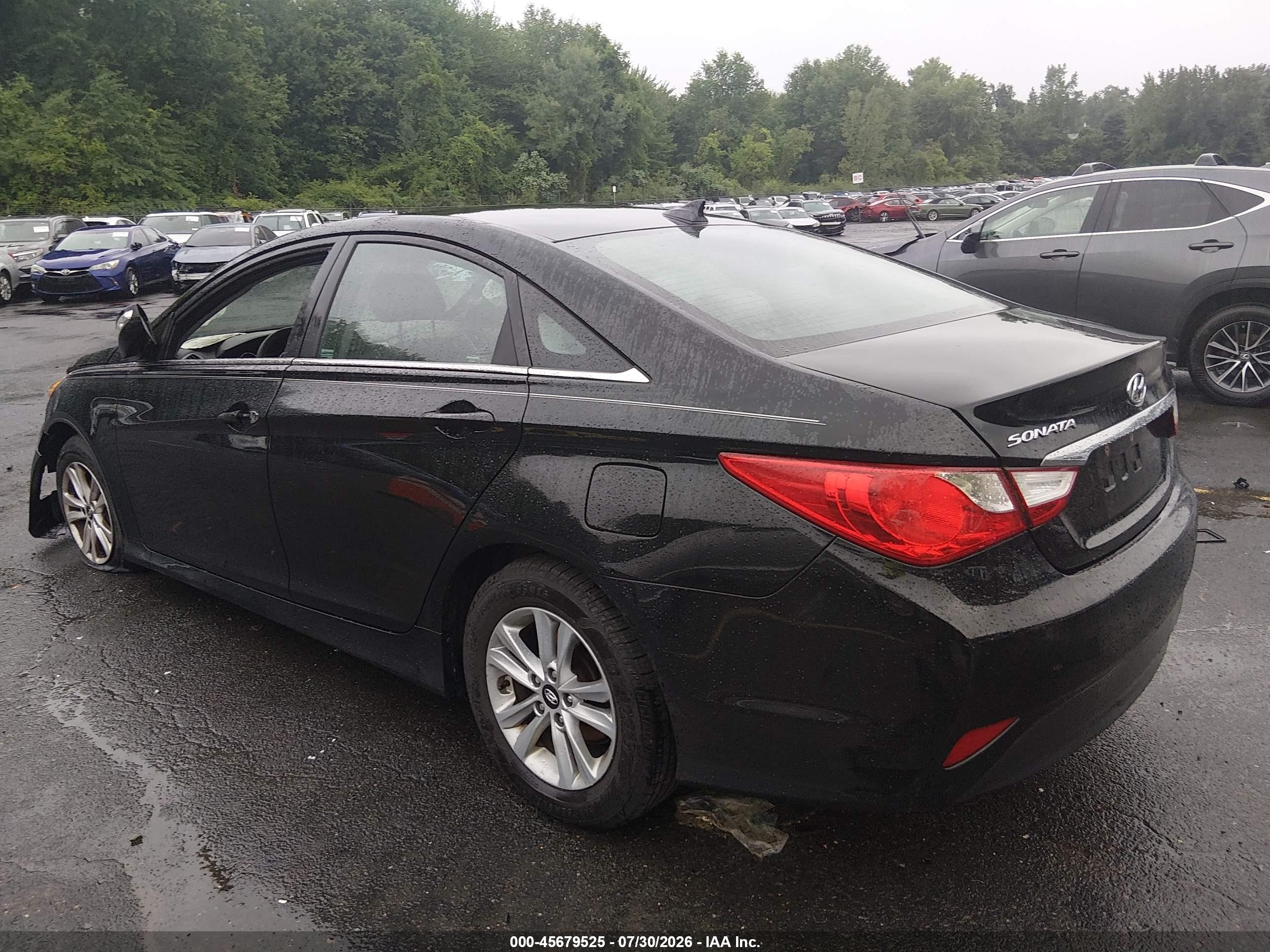 2014 Hyundai Sonata Gls Черный vin: 5NPEB4AC4EH846688