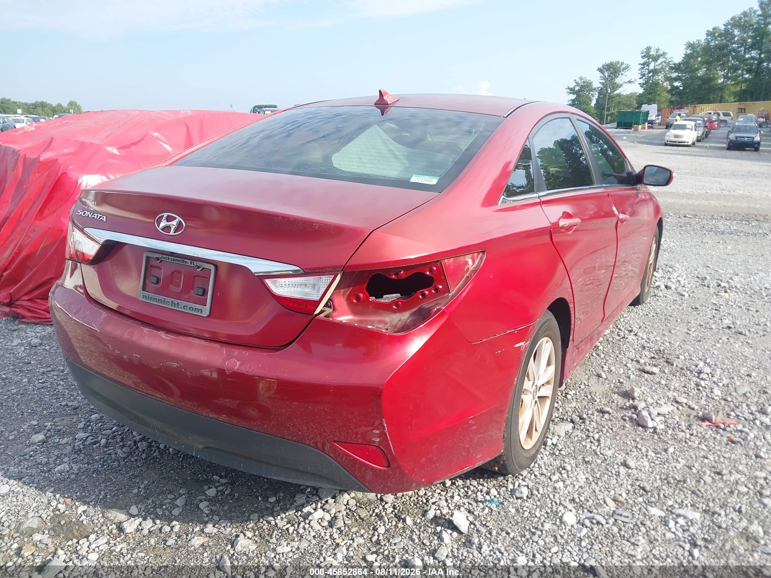 2014 Hyundai Sonata Gls Red vin: 5NPEB4AC4EH857755
