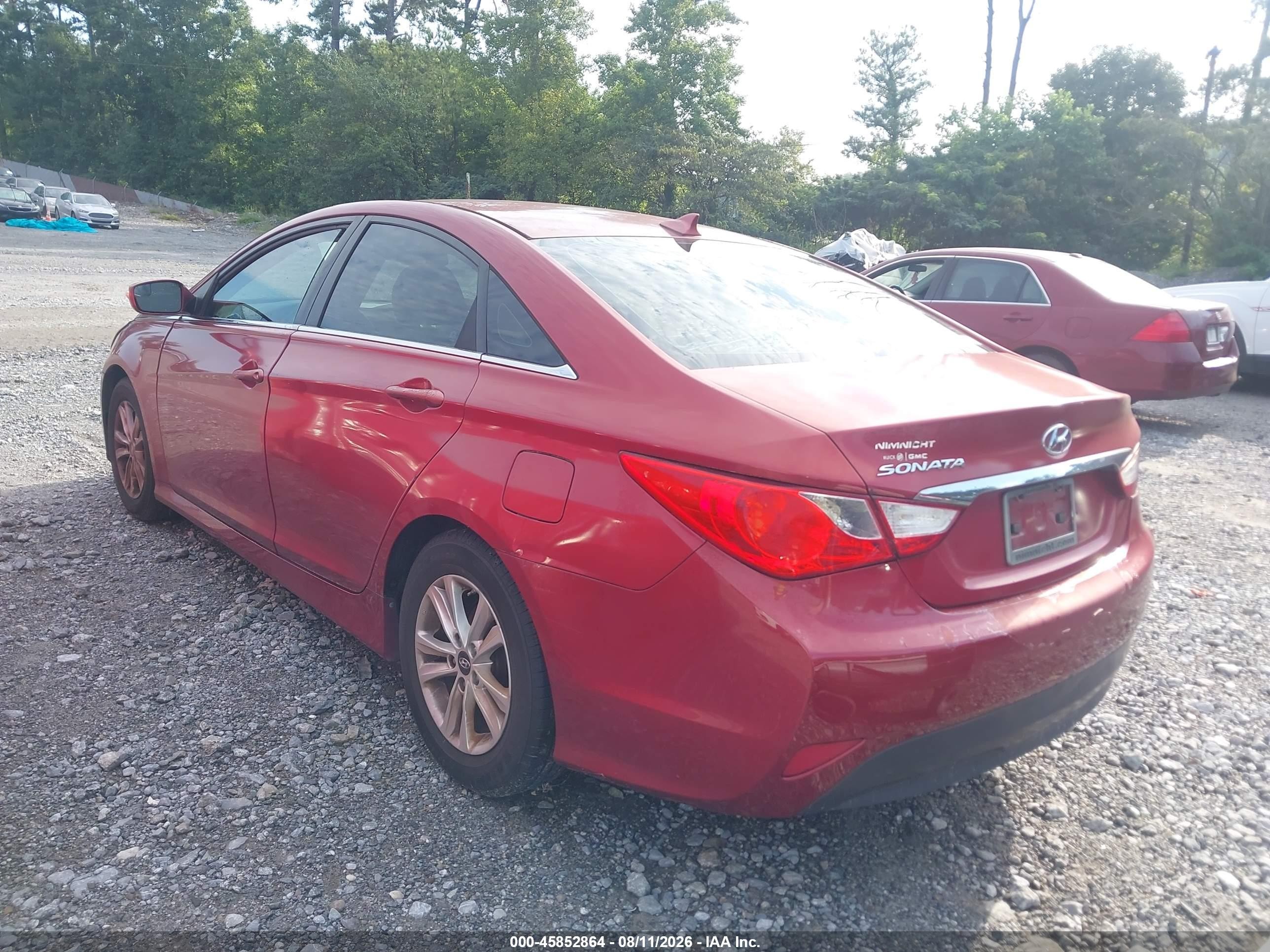 2014 Hyundai Sonata Gls Red vin: 5NPEB4AC4EH857755