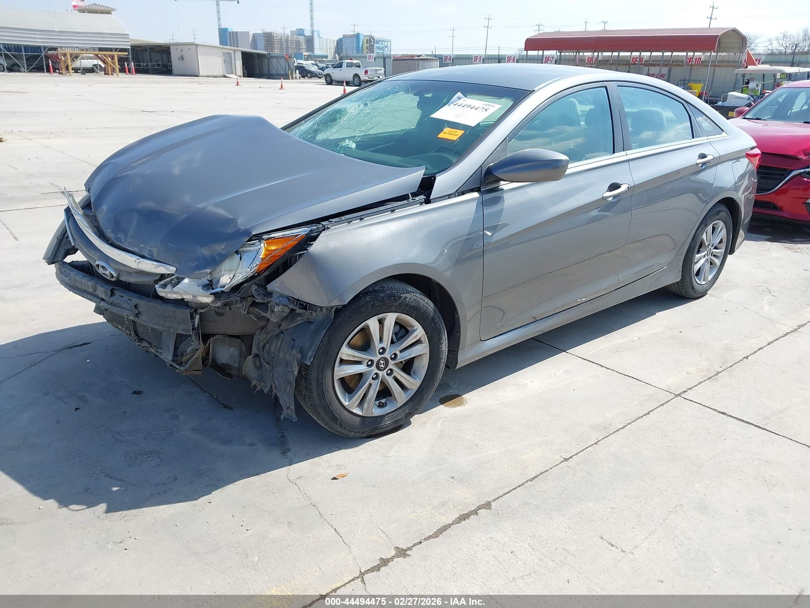 2014 Hyundai Sonata Gls Gray vin: 5NPEB4AC4EH858937